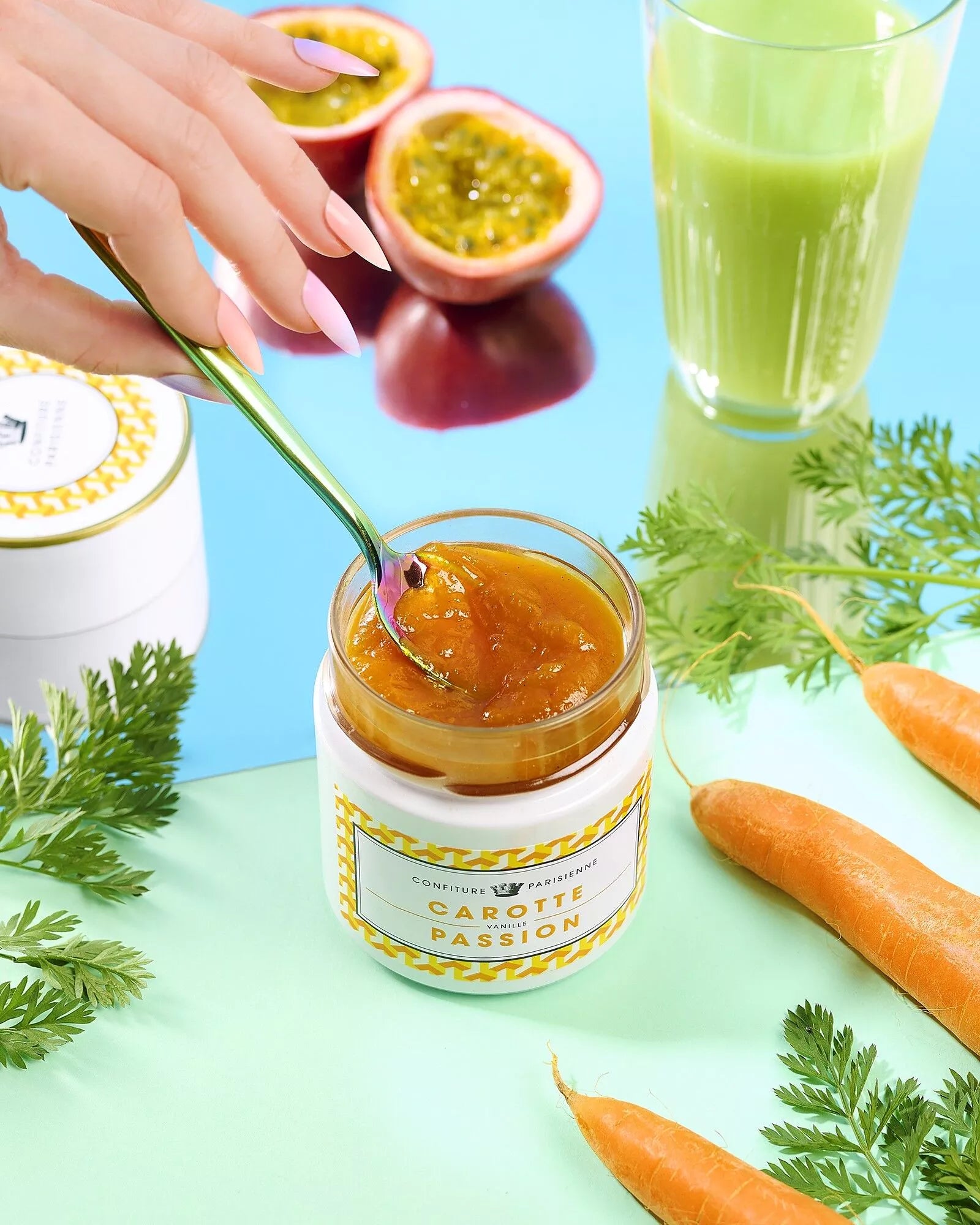 Carrot, vanilla, passion fruit jam