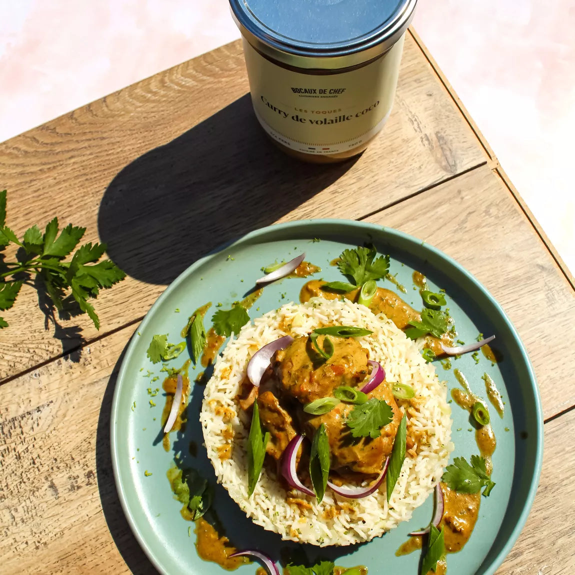Chicken curry with coconut milk