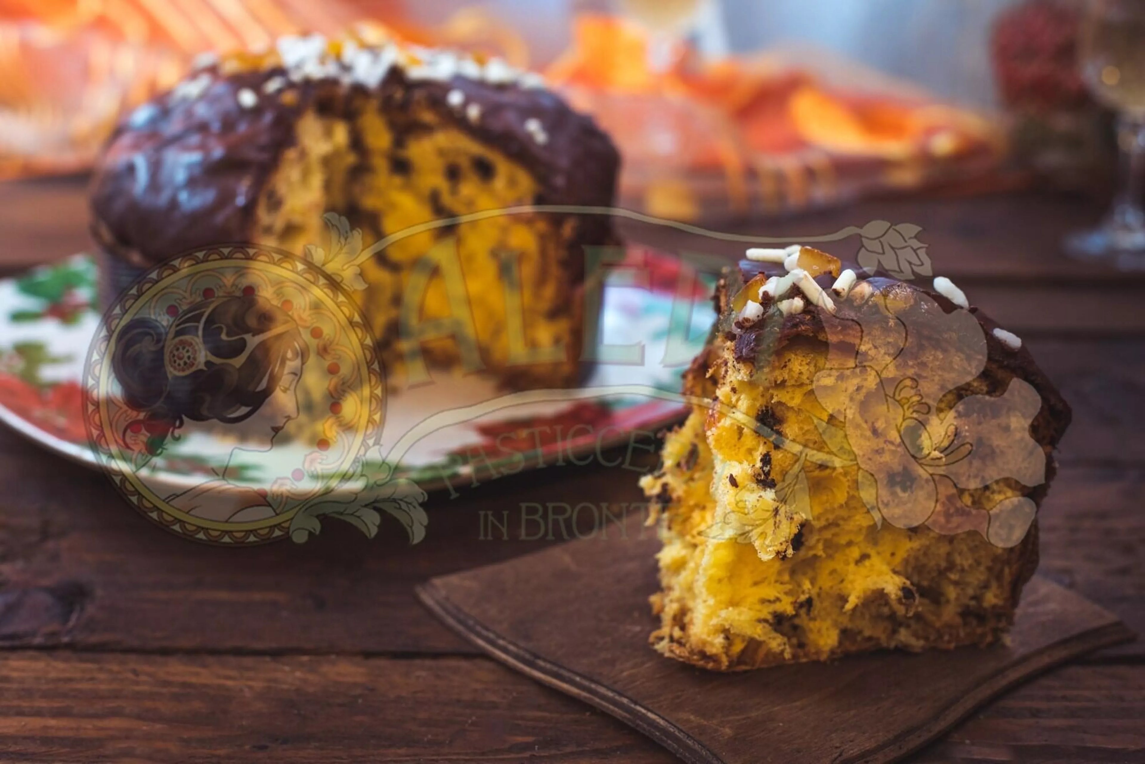 Panettone orange sanguine et chocolat noir
