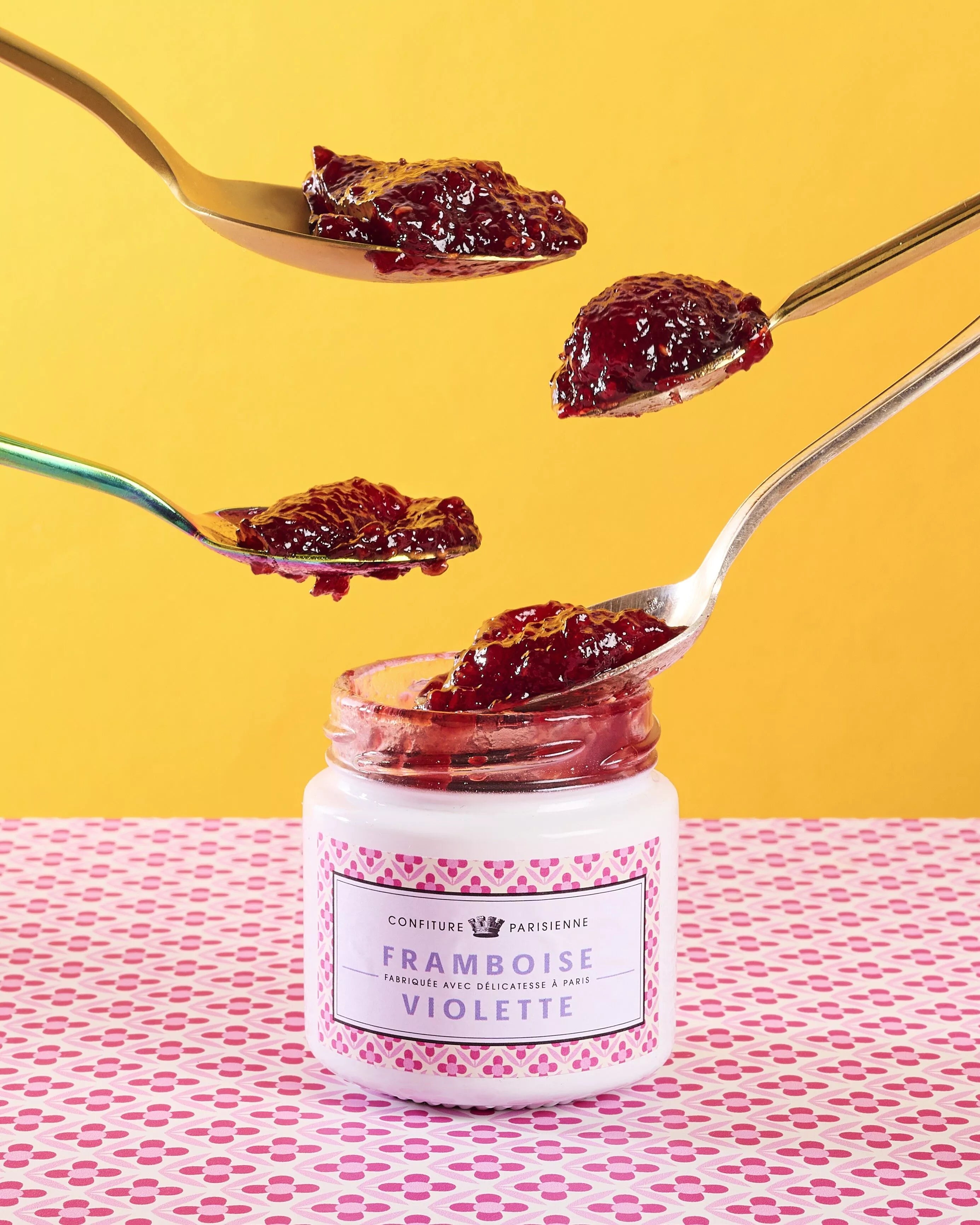 Purple raspberry jam