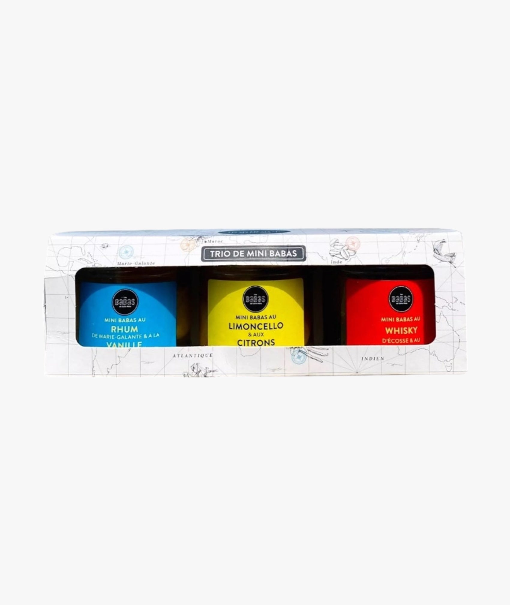 Trio de mini-babas : rhum vanille - limoncello citron - whisky café