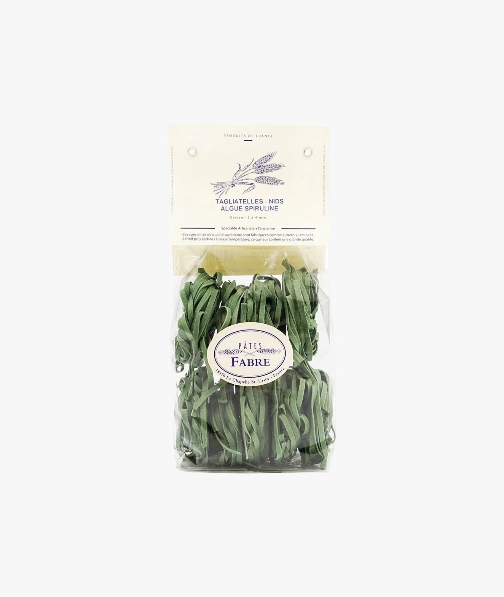 Tagliatelles algue spiruline