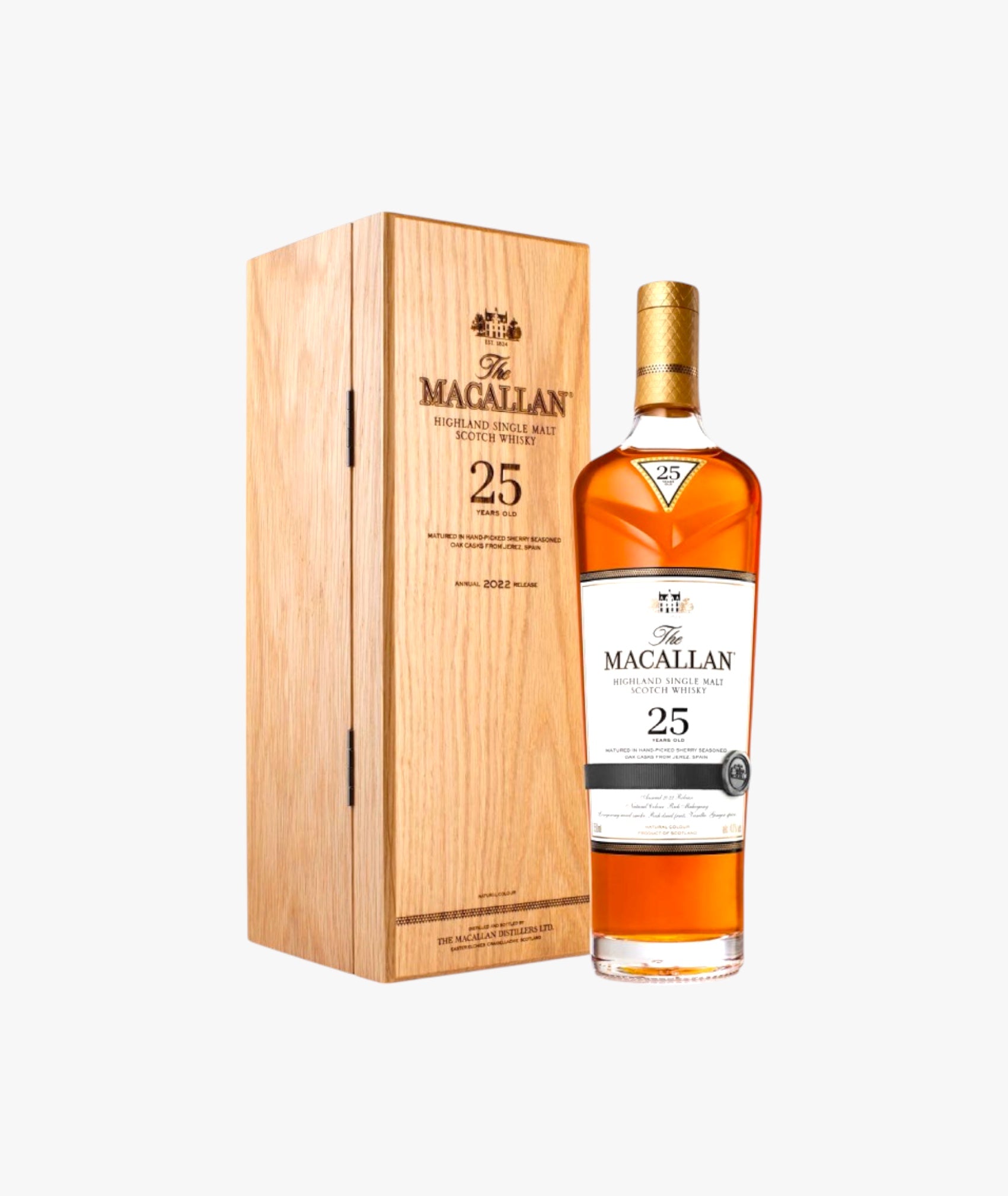 The Macallan Whisky - Sherry Oak 25 Years Old - Speyside Scotland
