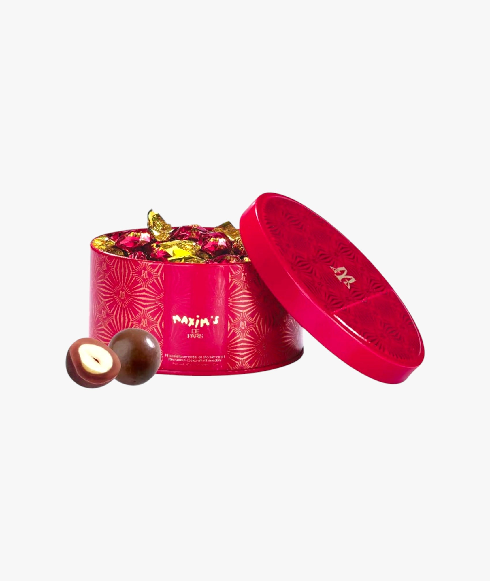 Bonbonnière de noisettes torréfiées chocolat au lait