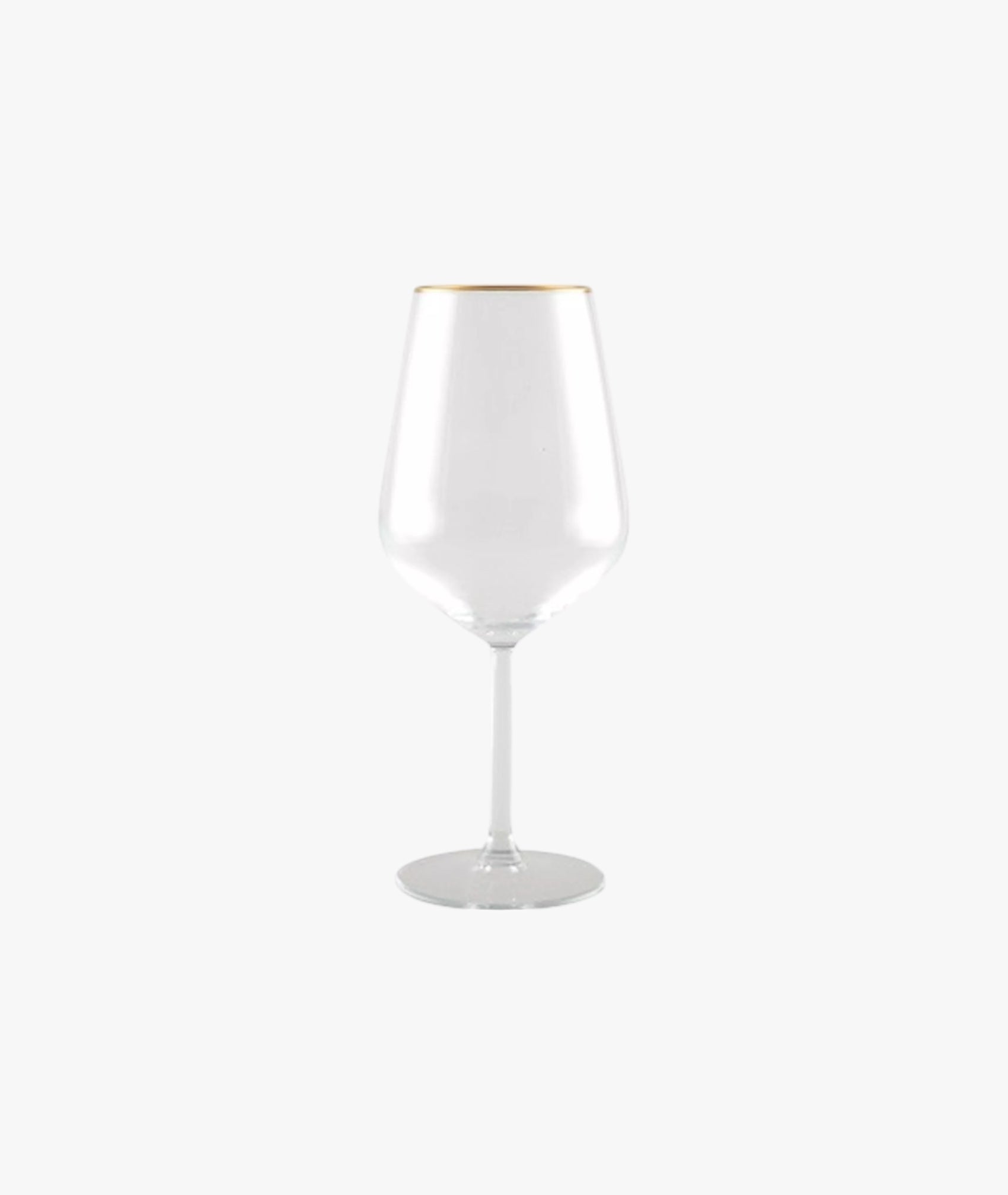 Verre à vin bord doré