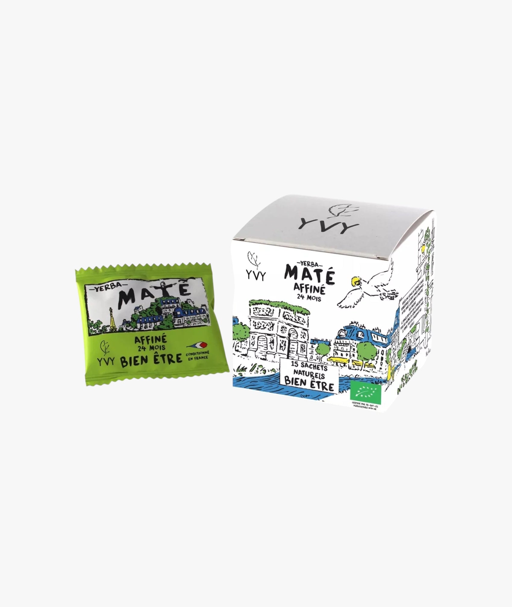 Thé maté affiné 24 mois bio - 15 sachets naturels