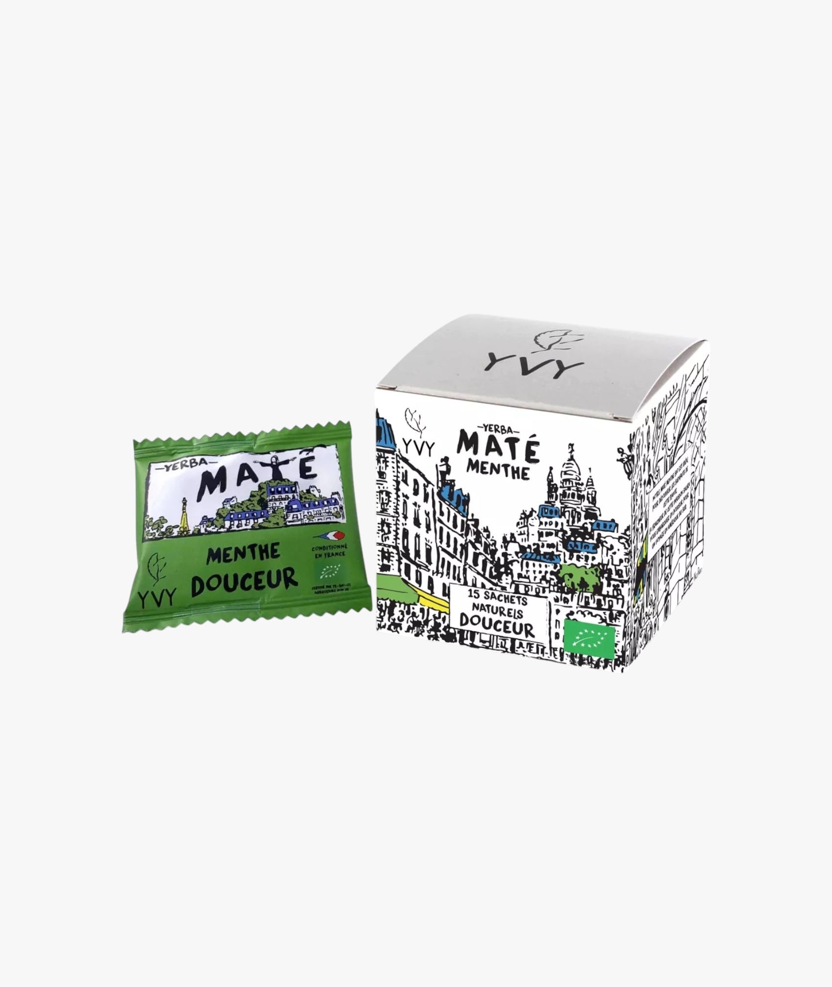 Thé maté menthe bio - 15 sachets naturels
