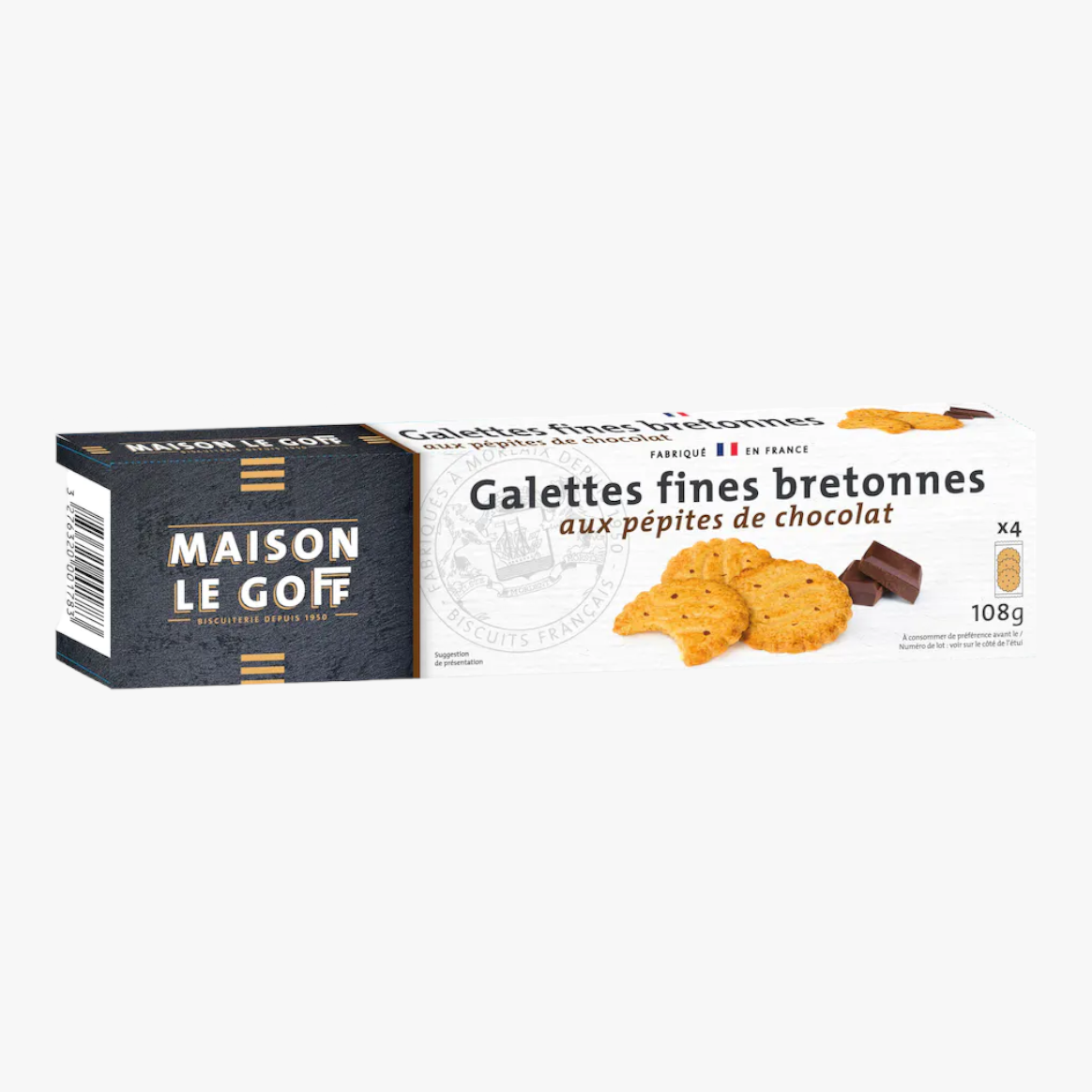 Thin Breton pancakes with chocolate chips