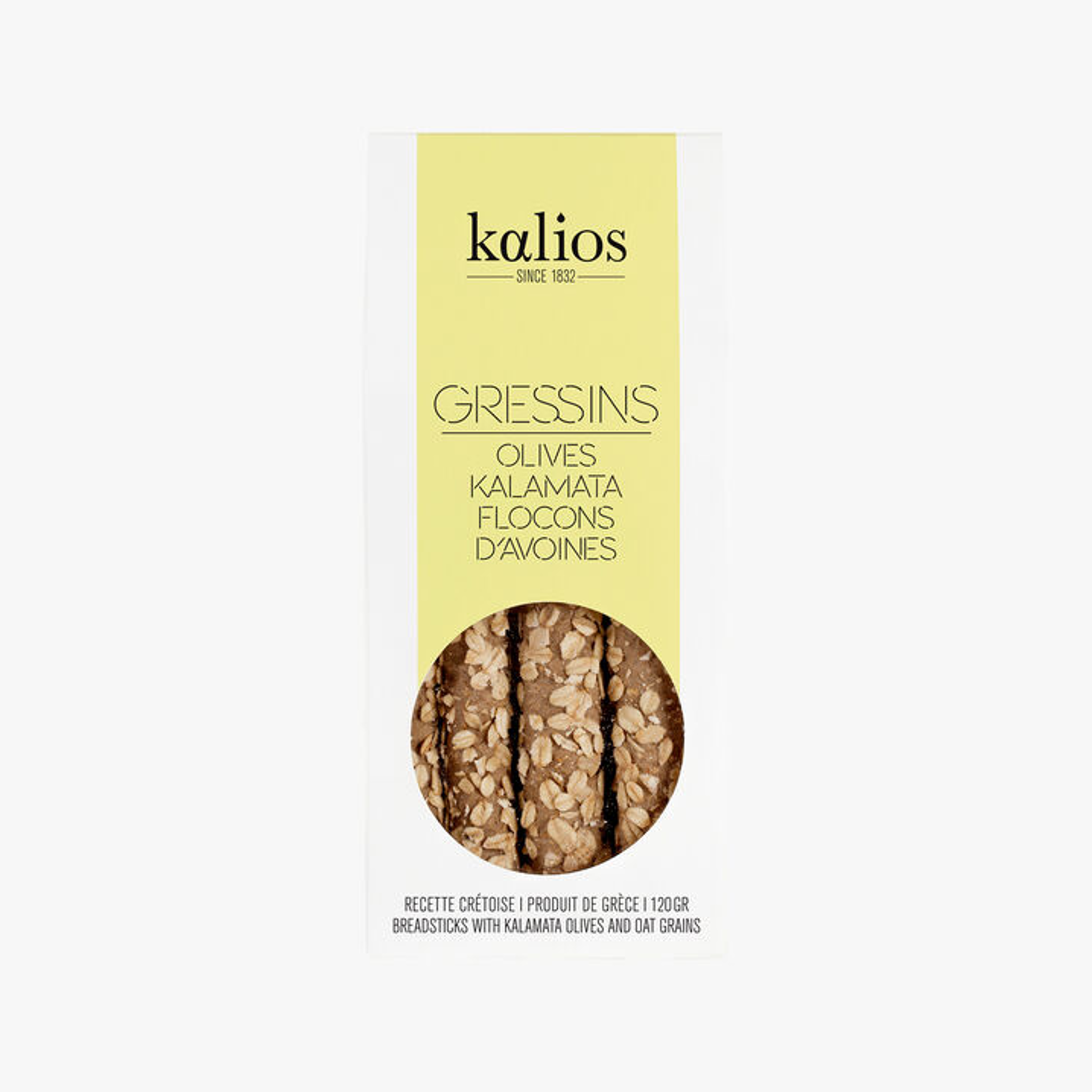 Kalamata olive and oat flake breadsticks