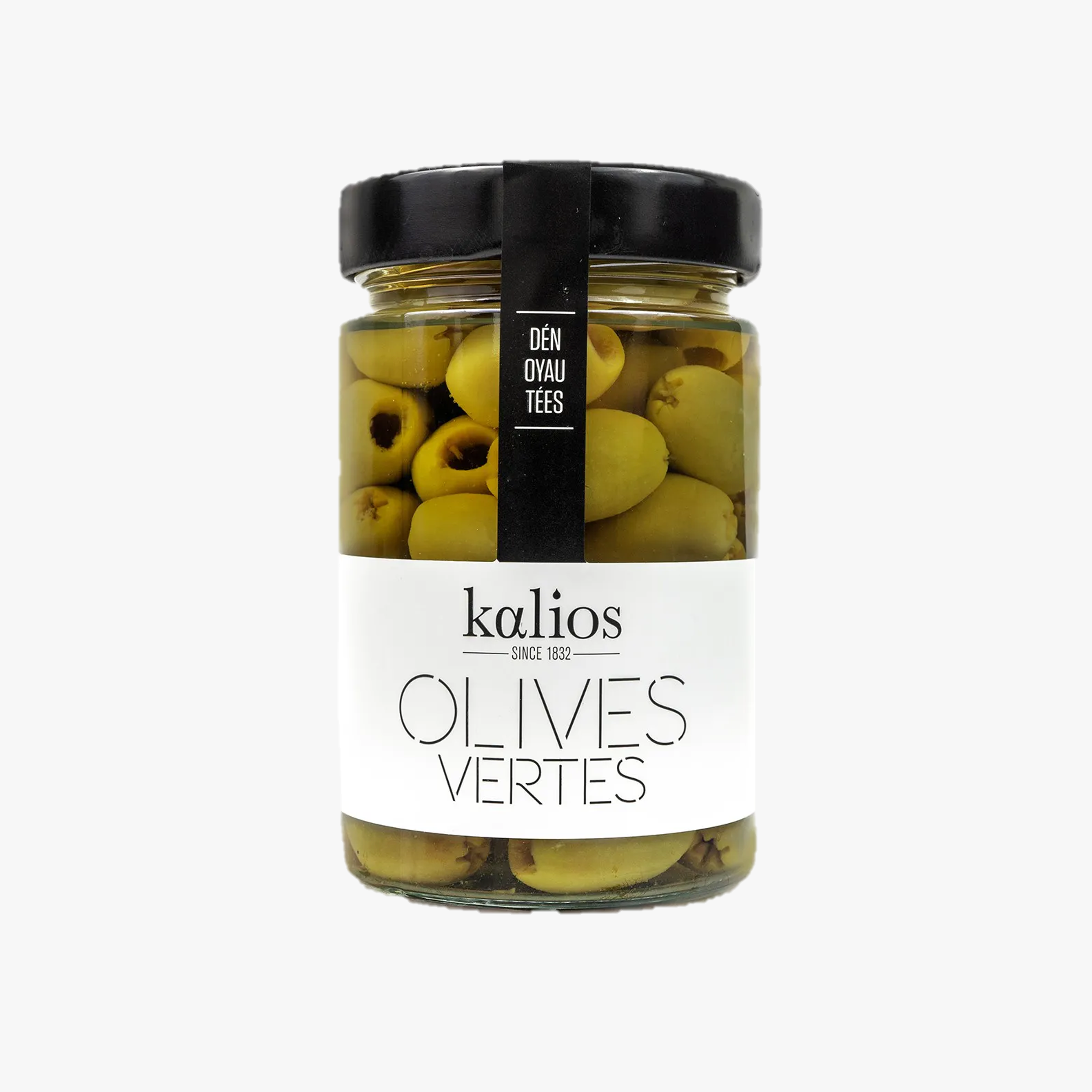 Pitted green olives