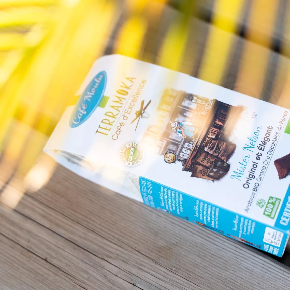 Café bio moulu du Pérou décaféiné - original et élégant