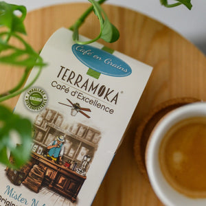 Café bio décaféiné en grains du Pérou - original et élégant