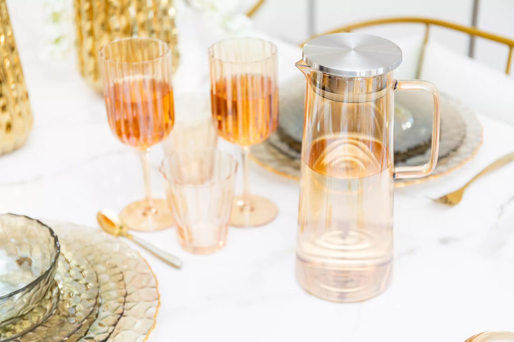 Verre à eau doré