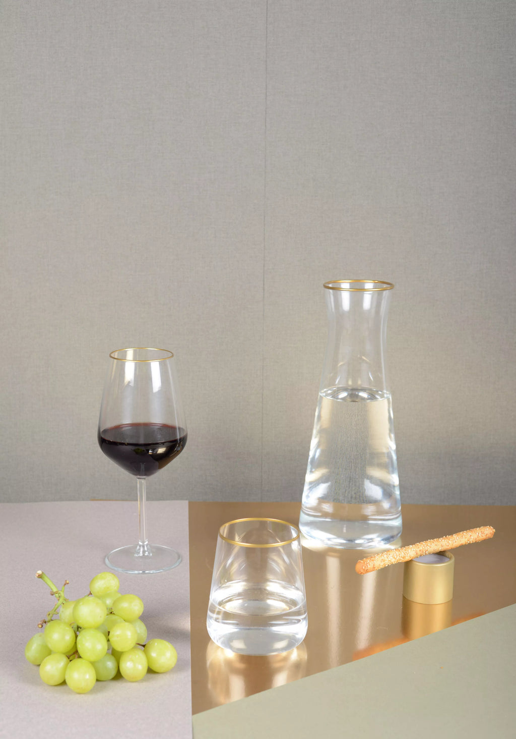 Carafe bord doré