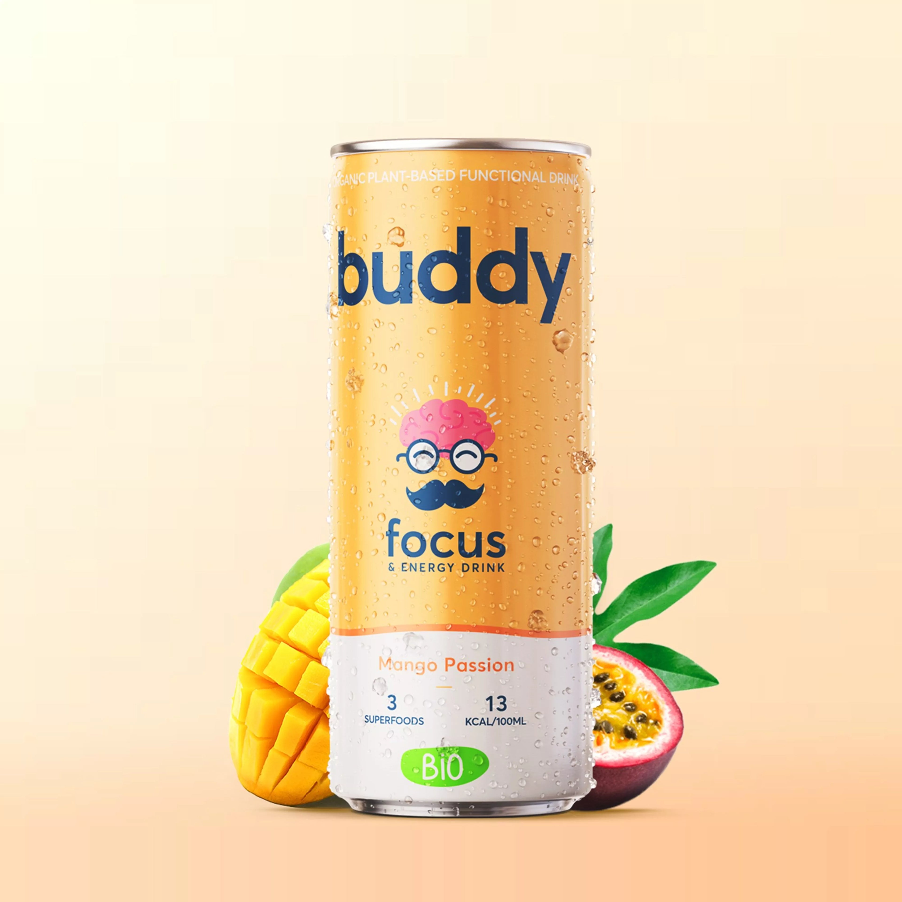 Organic Natural Energy Drink - Mango and Passion Fruit 