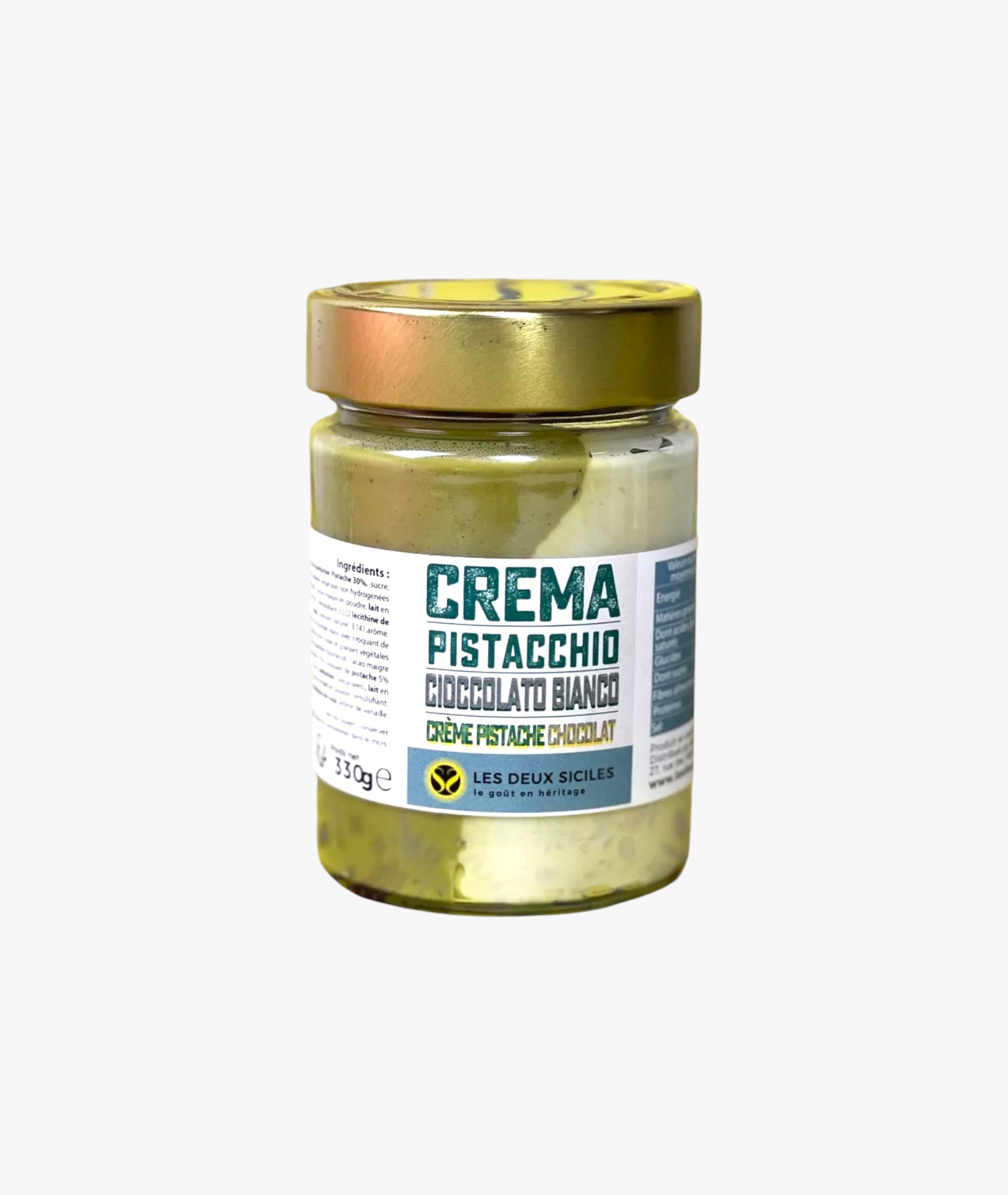 Crème de pistache et chocolat blanc