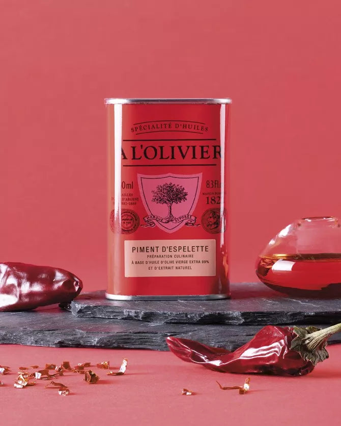 Huile d'olive aromatique au Piment d'Espelette