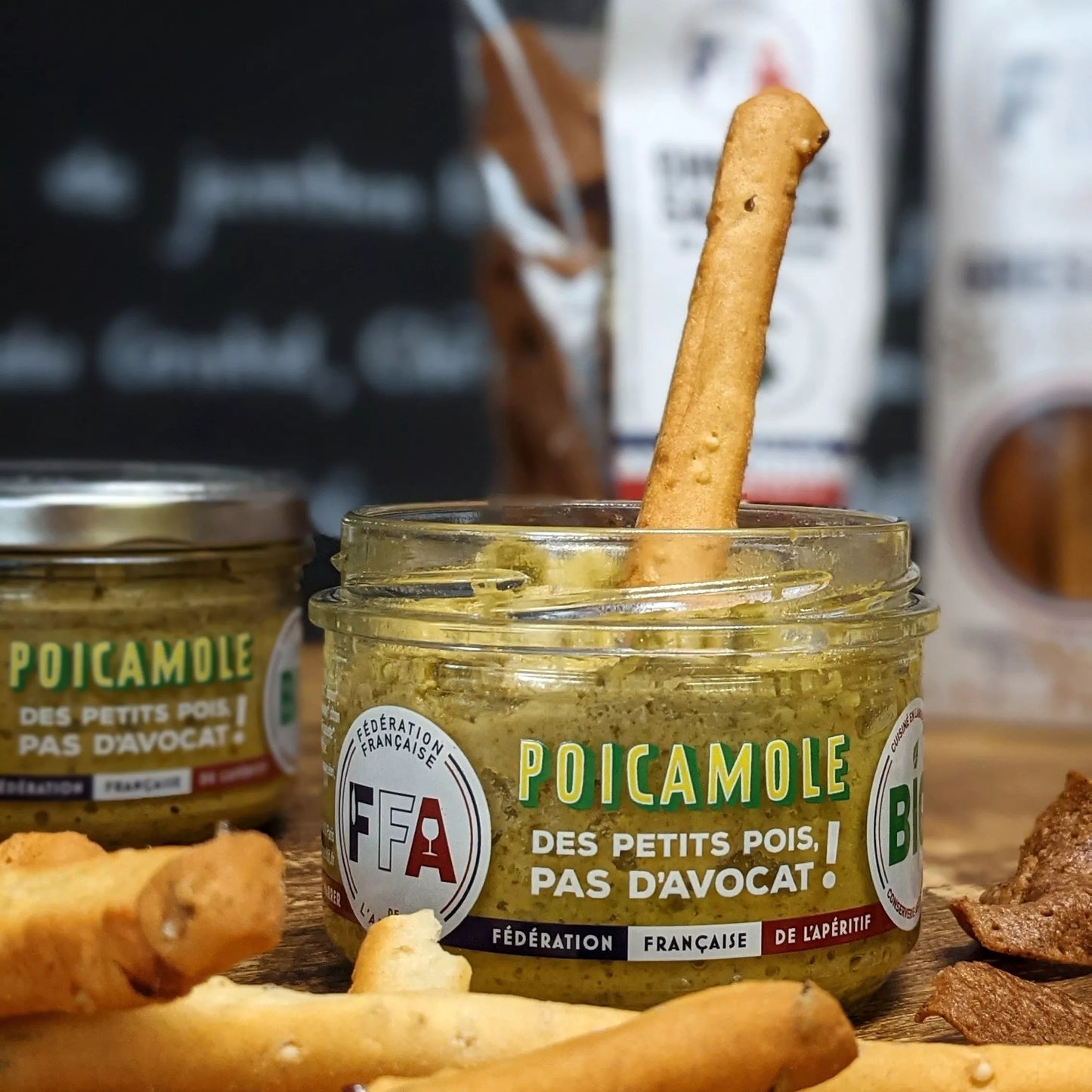 Poicamole, des petits pois, pas d'avocat ! Bio