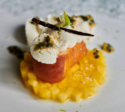 Marie-Galante rum babas with passion and ginger