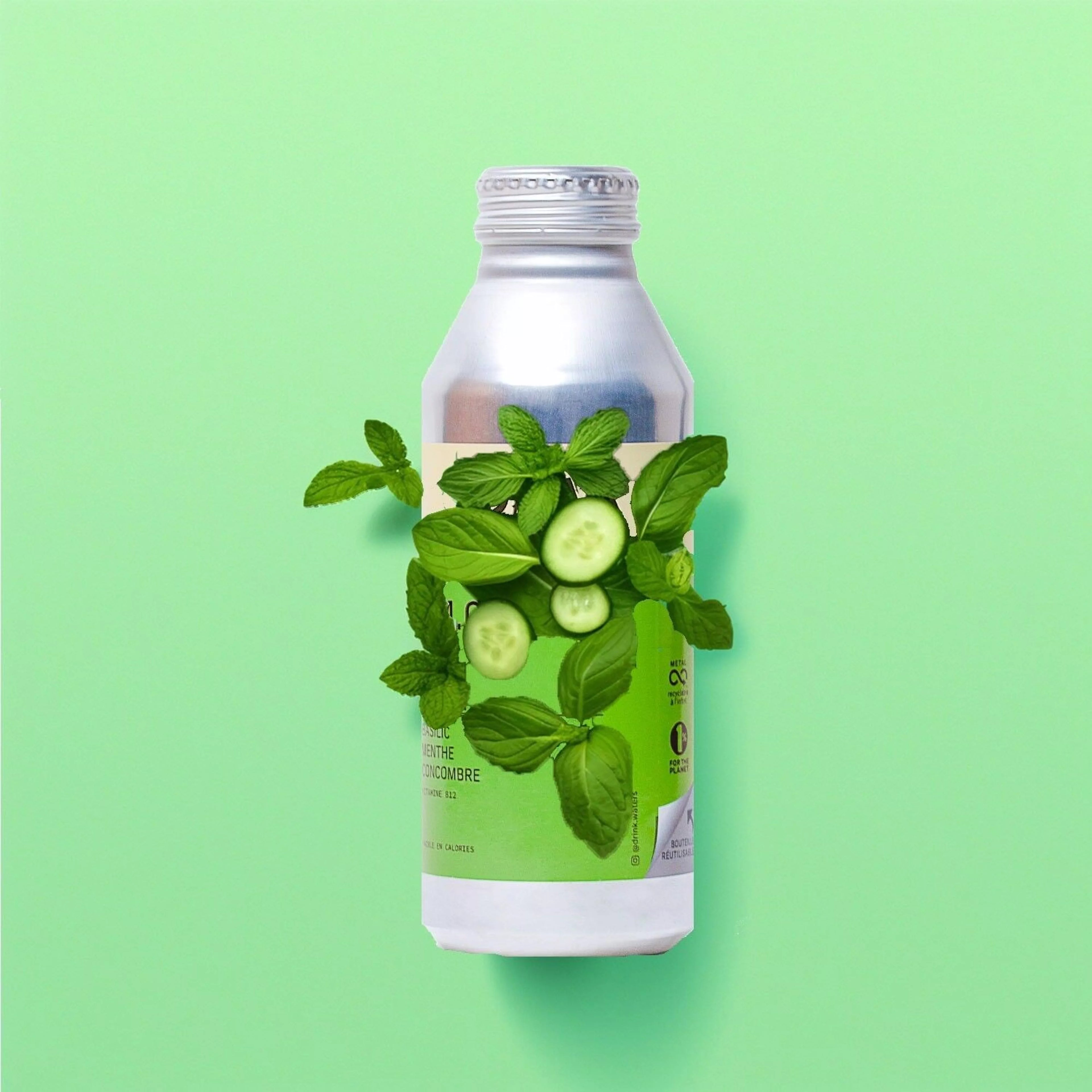 Eau fonctionnelle Basilic Menthe Concombre