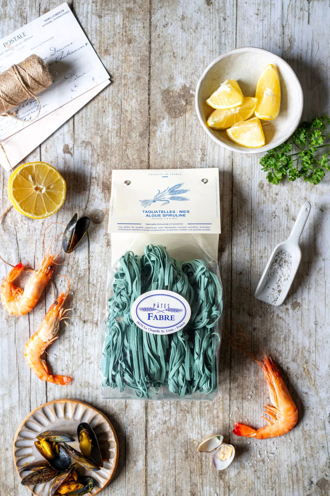 Tagliatelles algue spiruline