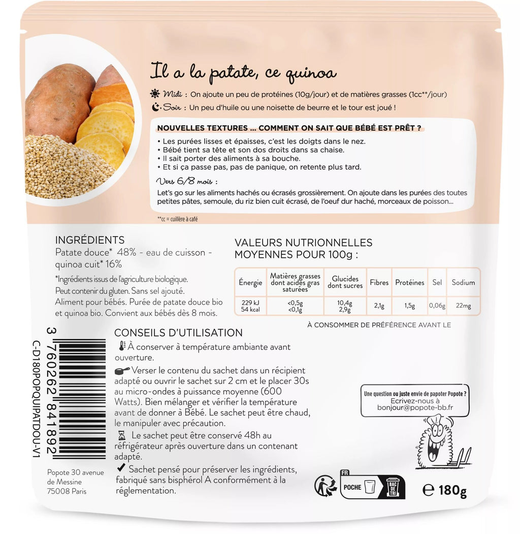 Les moulinés de patate douce et quinoa