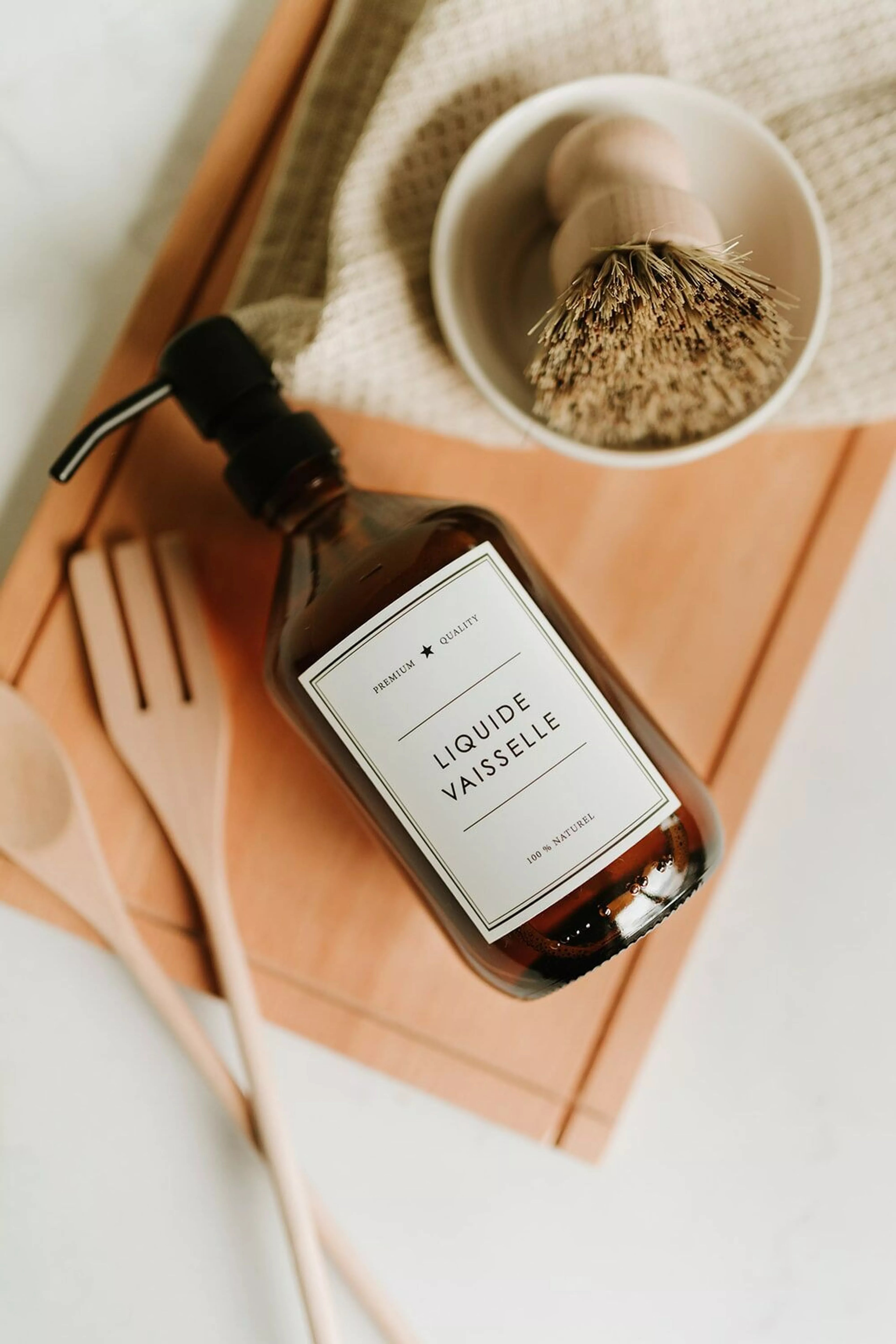 Flacon liquide vaisselle ambre 500ml