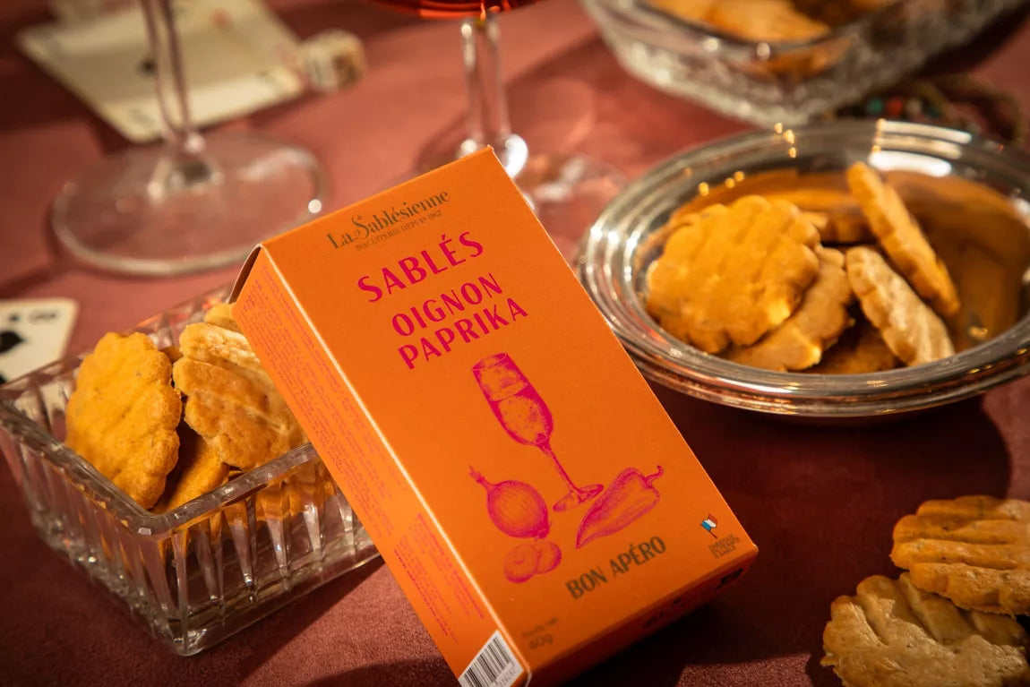 Biscuits sablés apéritif oignon paprika