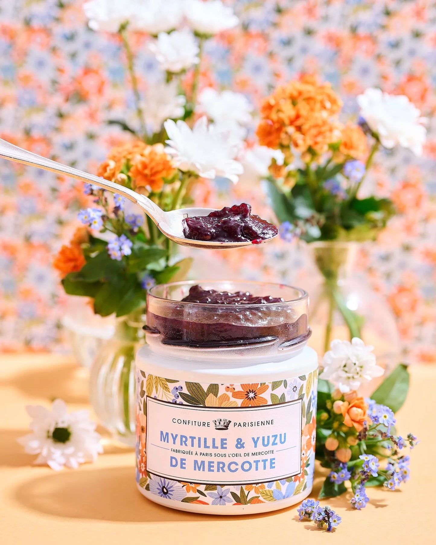 Confiture myrtille yuzu par Mercotte