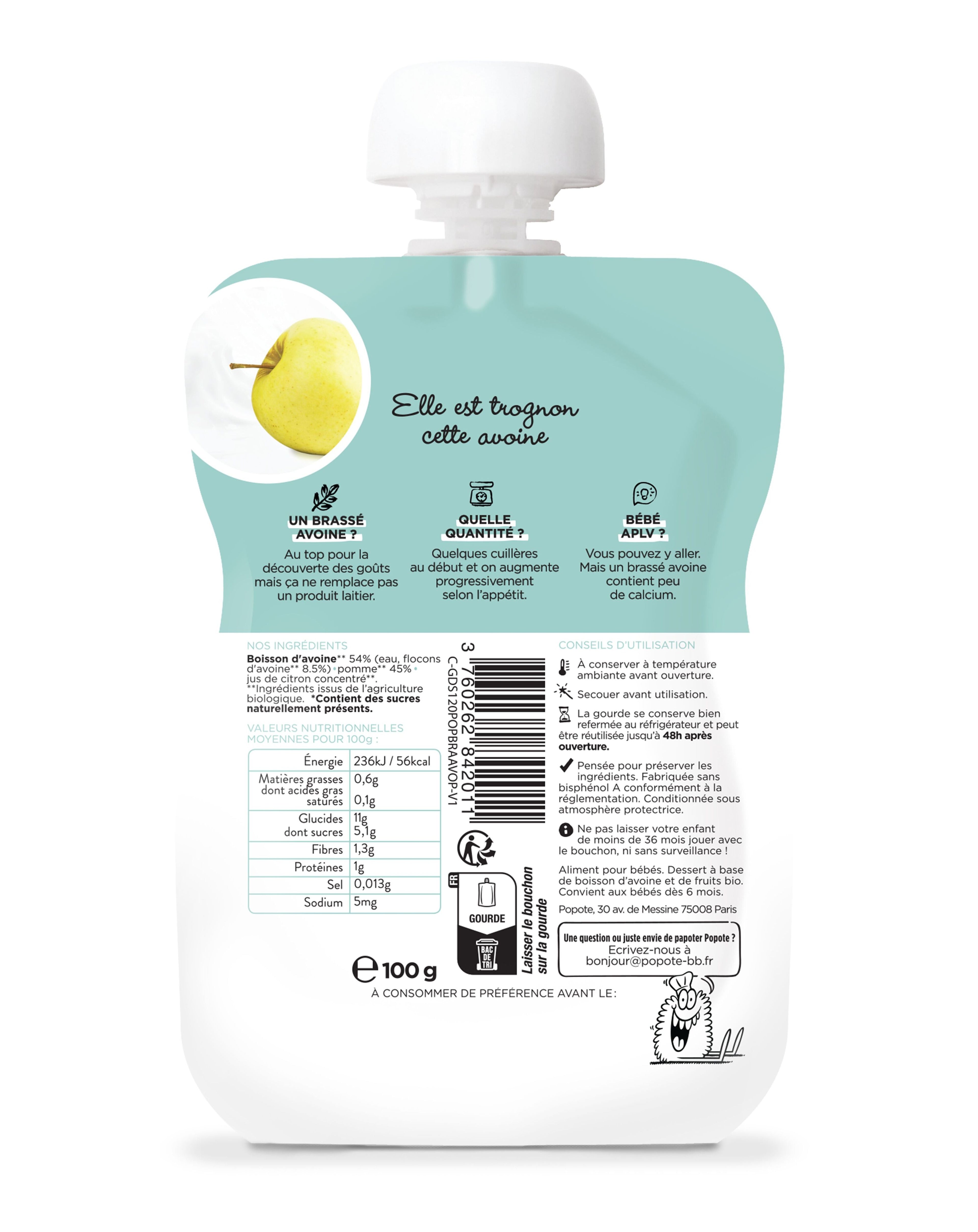 Biologische haver- en appelyoghurt 