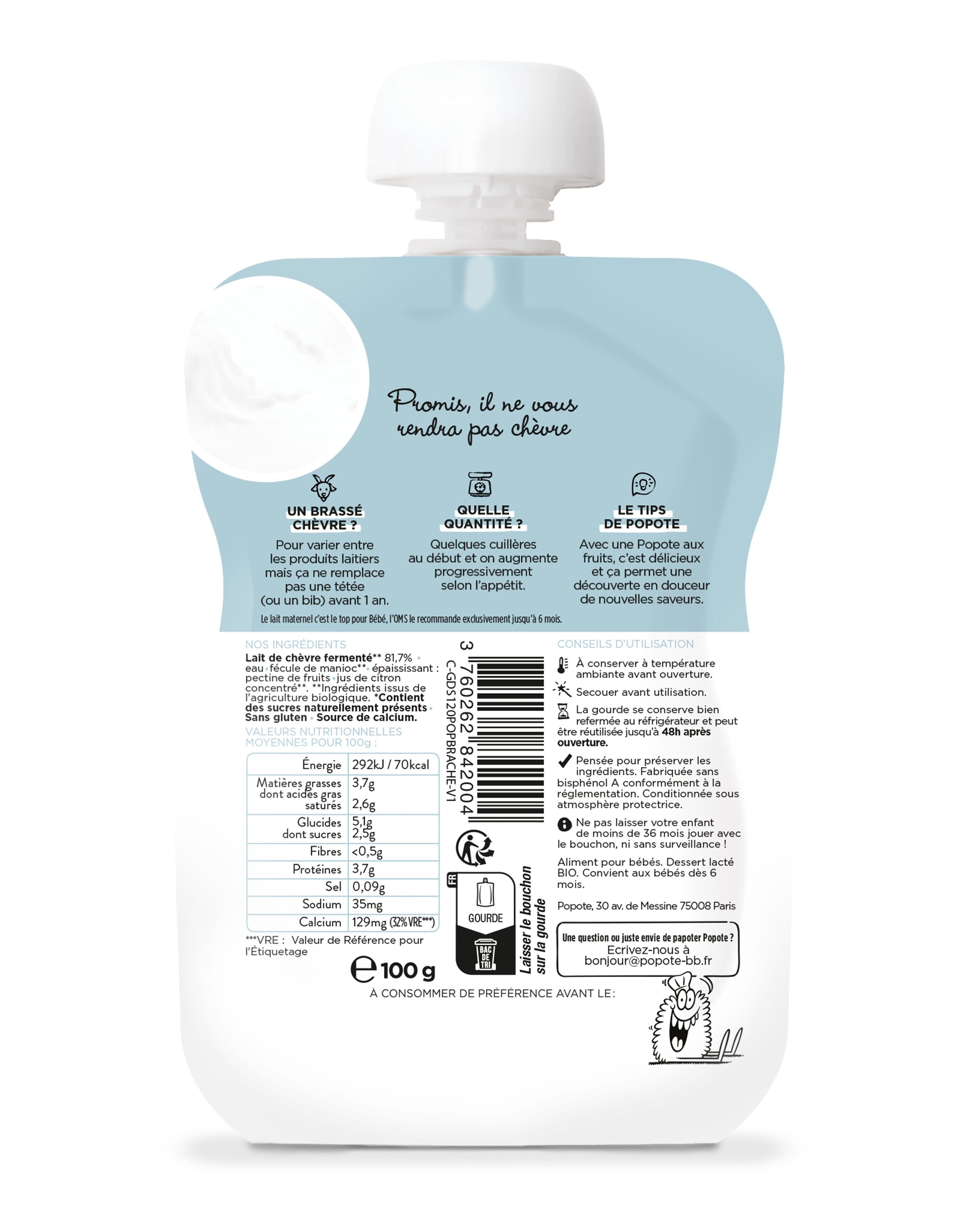 Biologische natuurlijke geitenkaas 