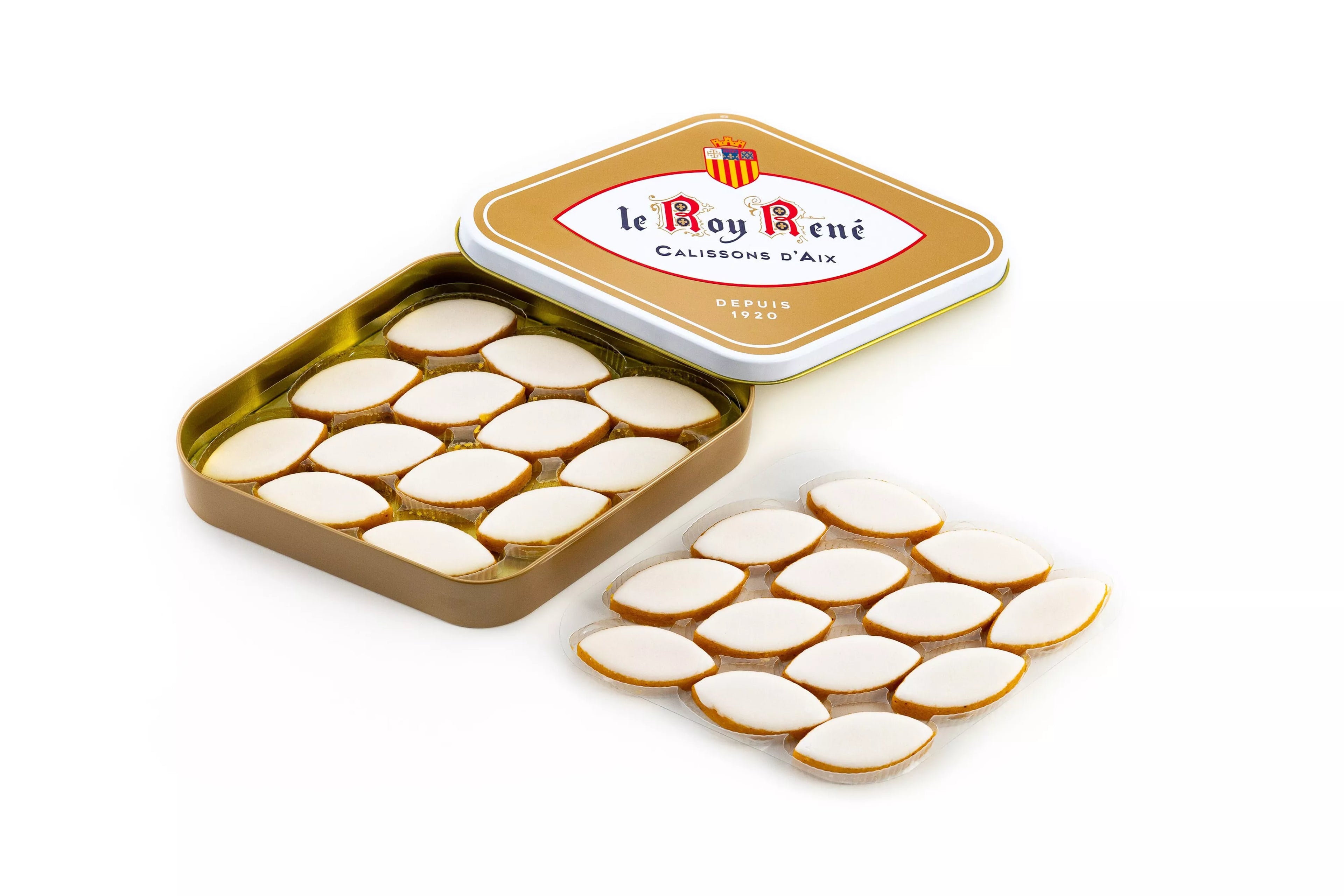 Mini case of 6 plain and raspberry calissons