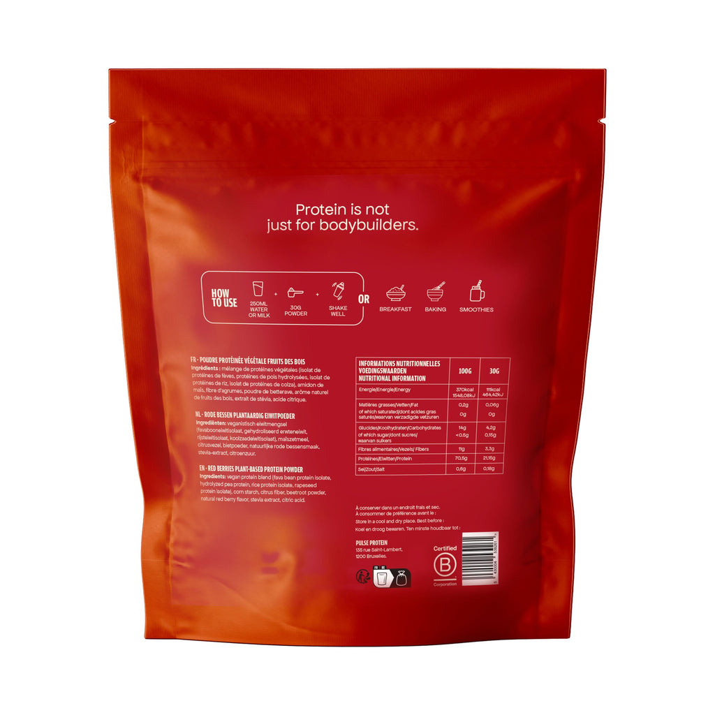 Red fruit protein powder