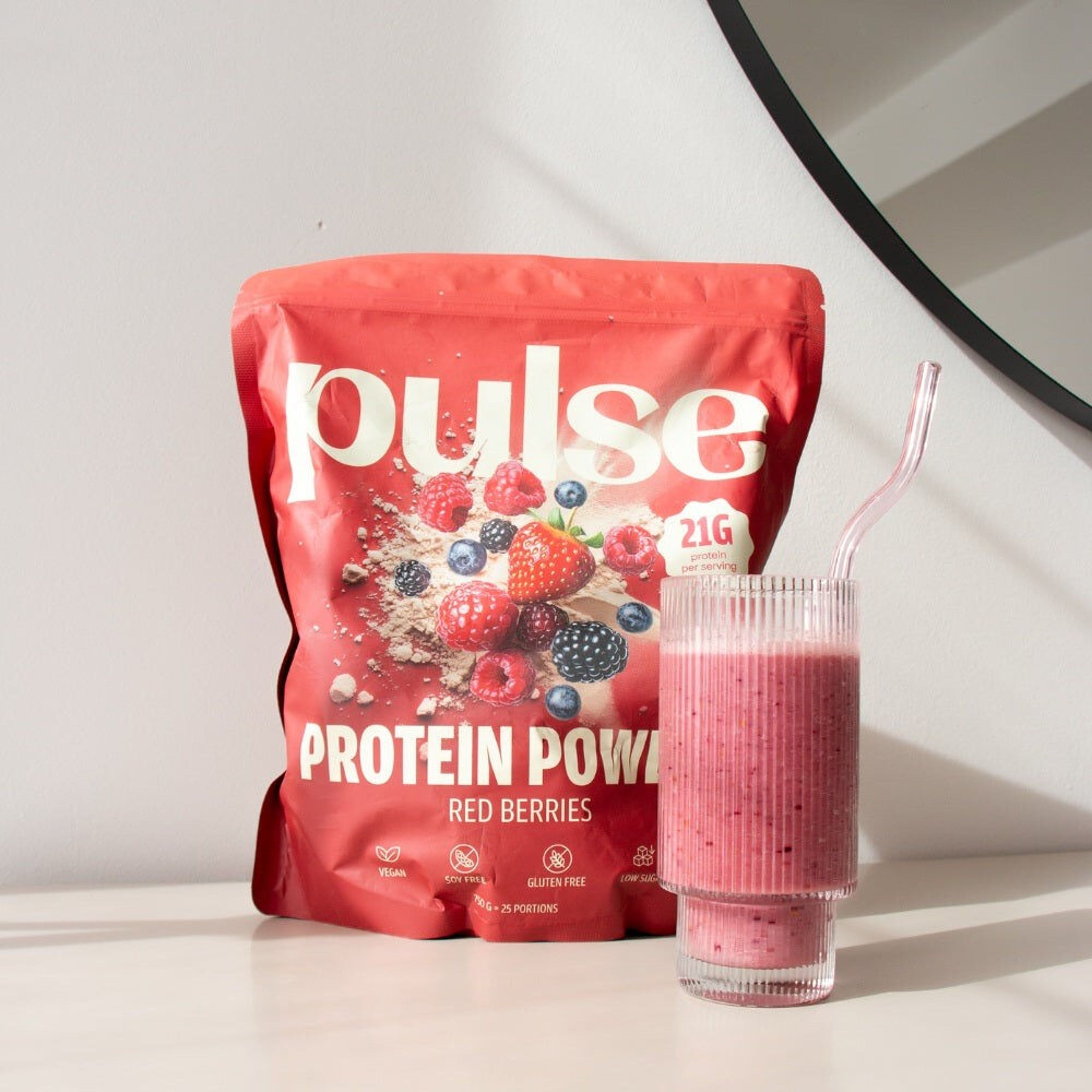 Red fruit protein powder