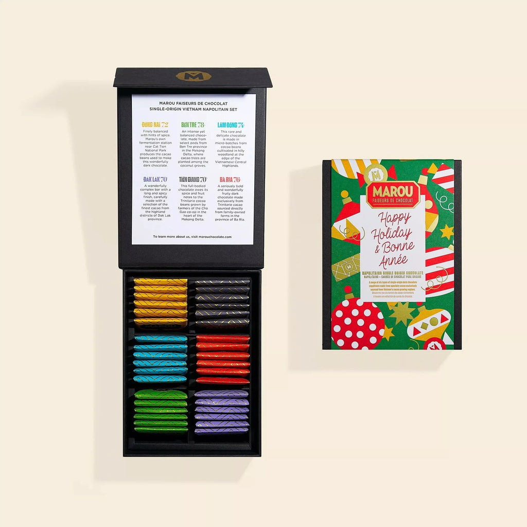 Coffret cadeau napolitain chocolat grand cru Vietnam – Édition Noël