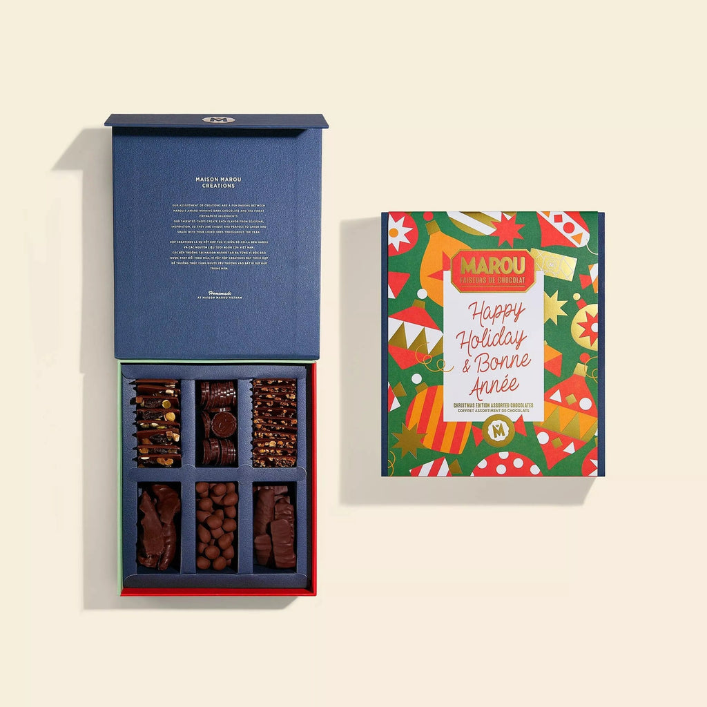Coffret cadeau assortiment création – chocolat grand cru Vietnam – Édition Noël