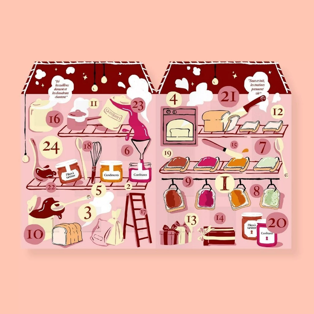 Calendrier de l'avent confitures, confits, chutneys et pâtes à tartiner