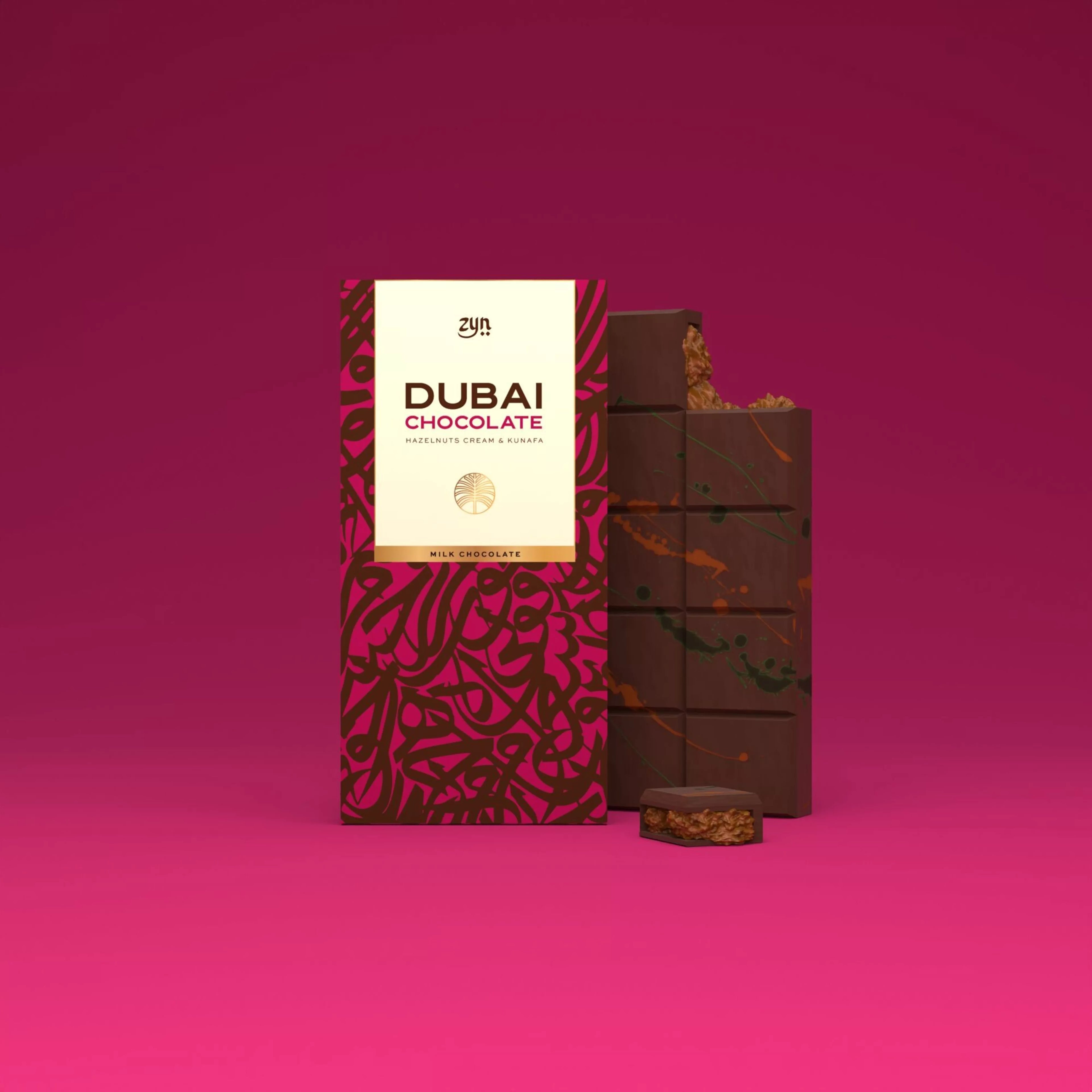 Tablette Dubaï chocolat au lait fourrée à la noisette