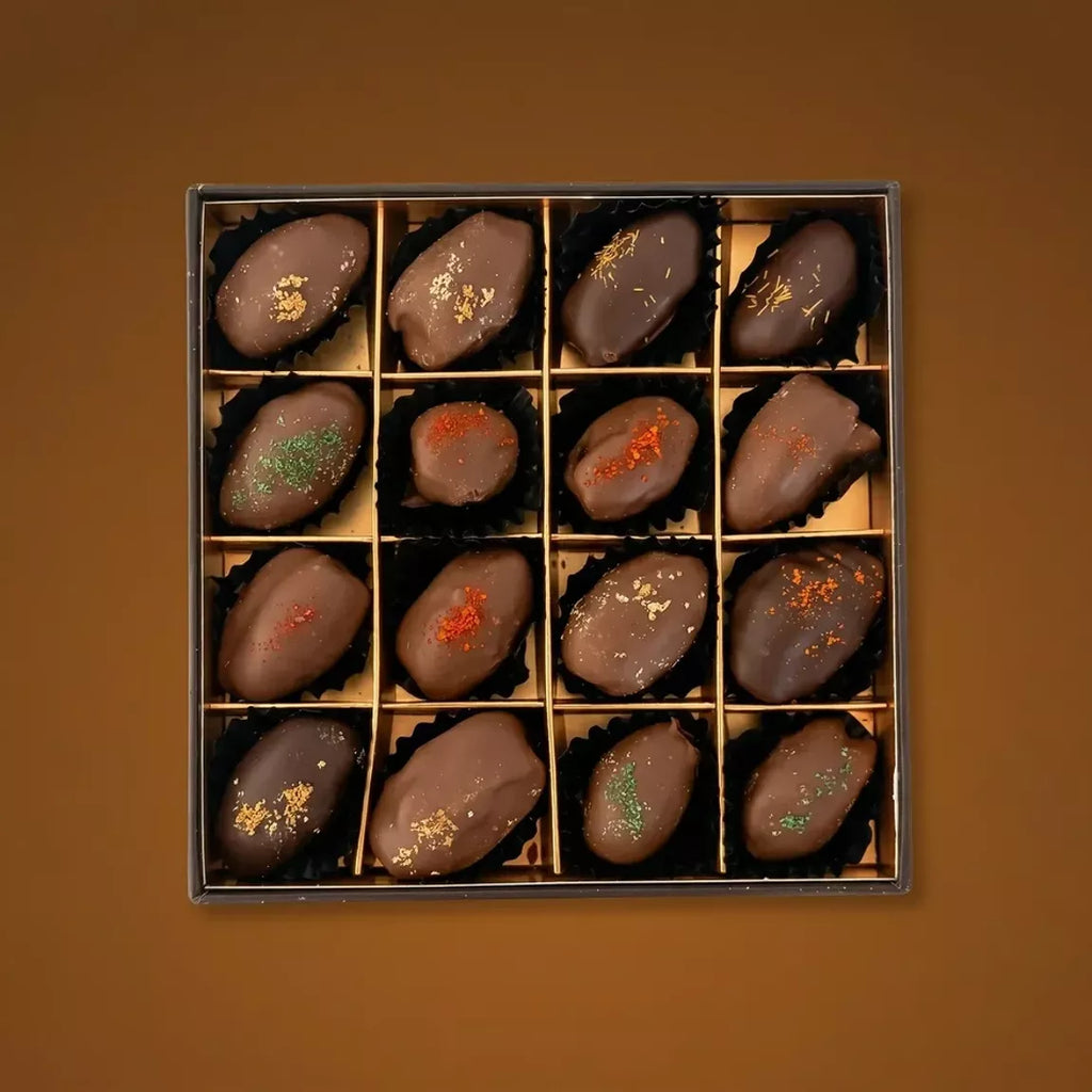 Deglet Noor Dates Stuffed with Dubai Chocolate - 16 pieces
