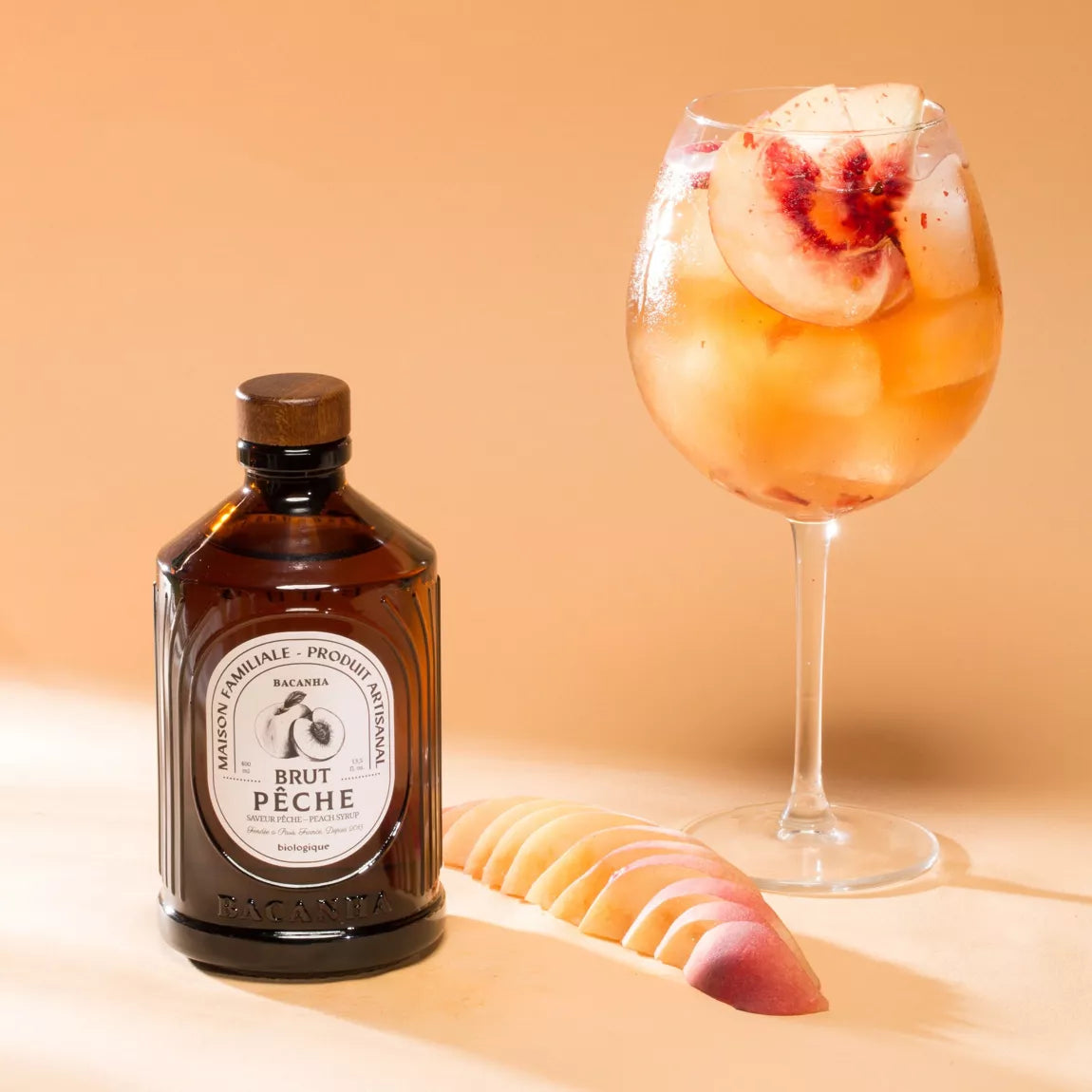 Sirop brut de pêche bio