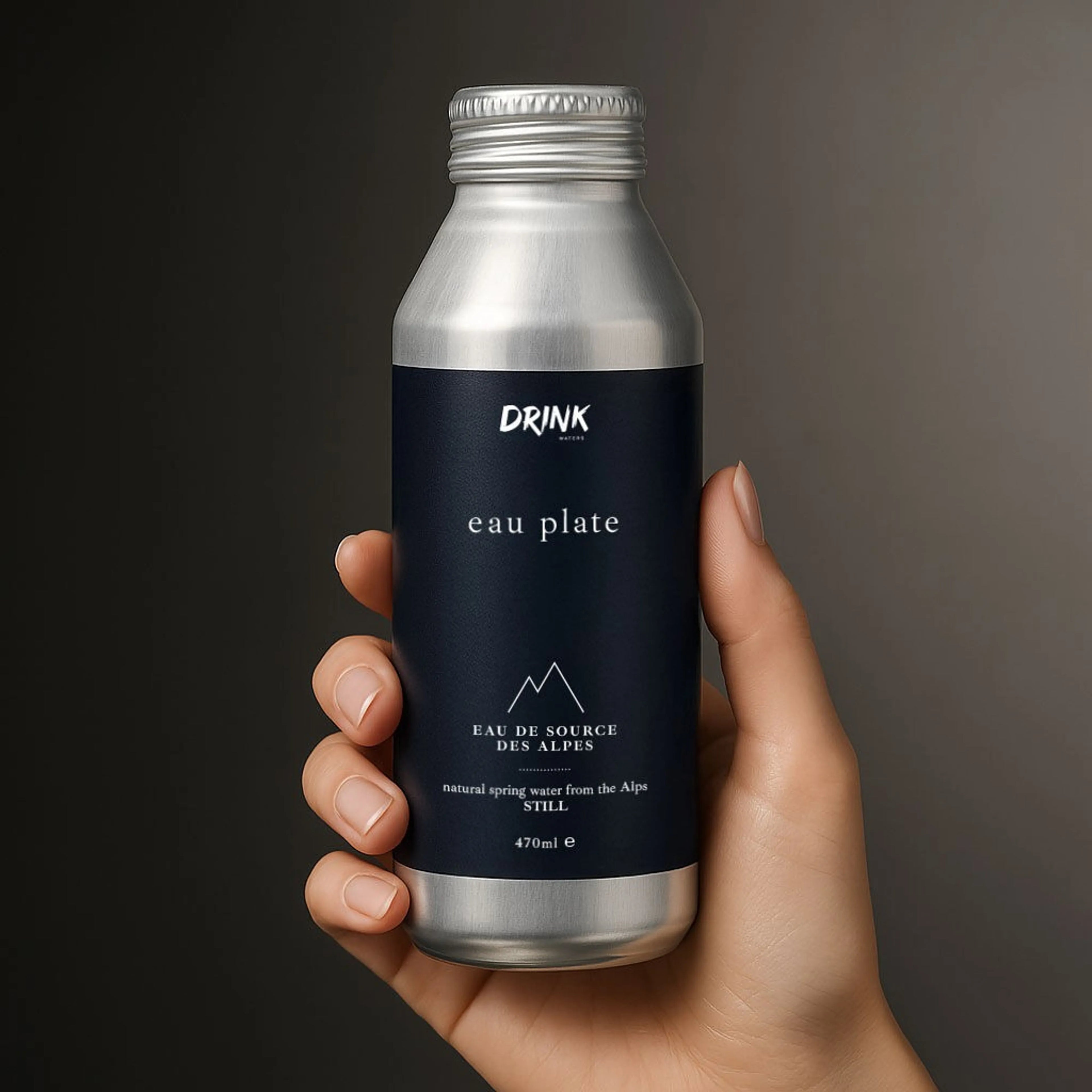 Eau de source naturelle des Alpes plate