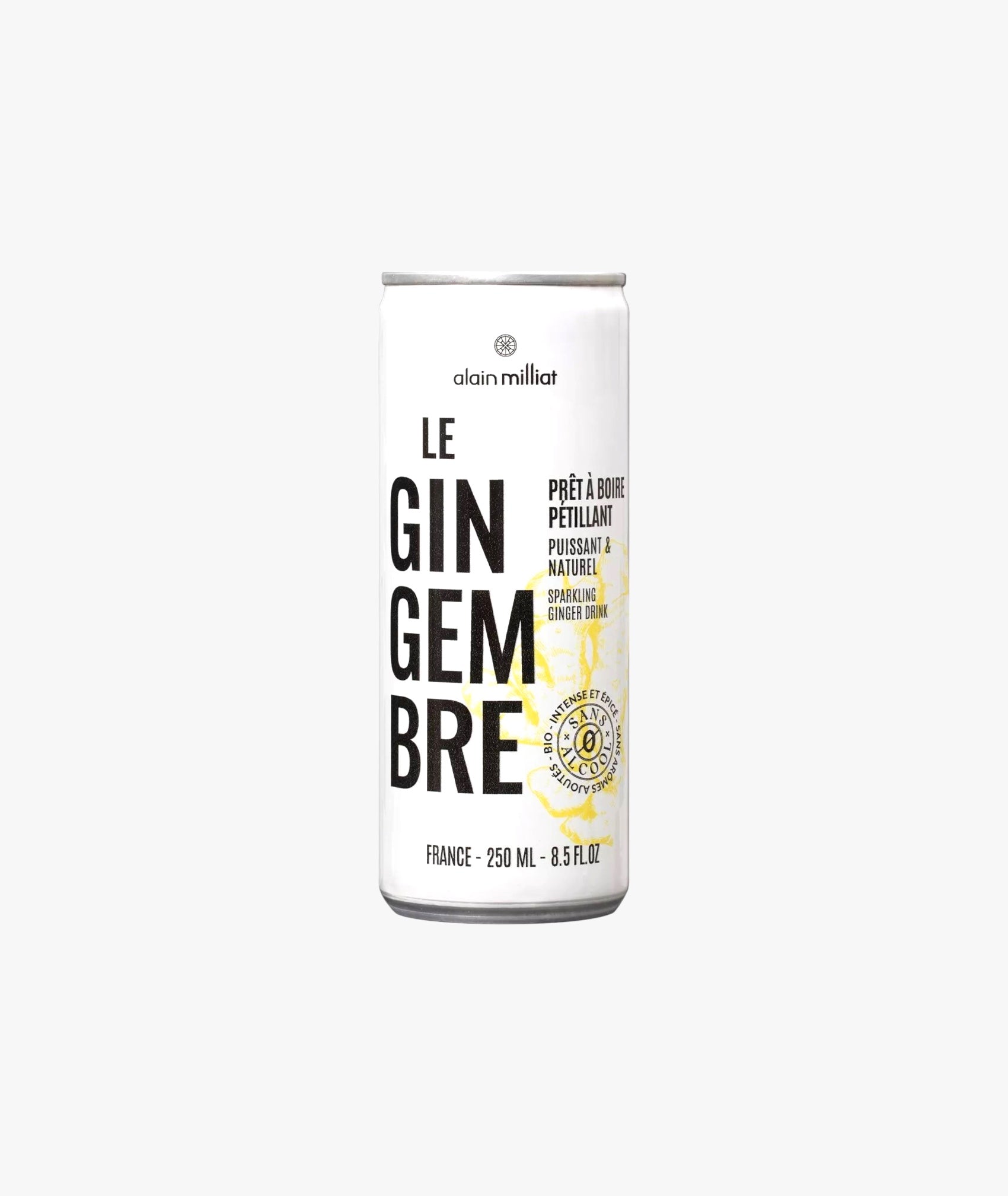 Boisson bio gazeuse gingembre citron vert infusions de verveine et piment - canette