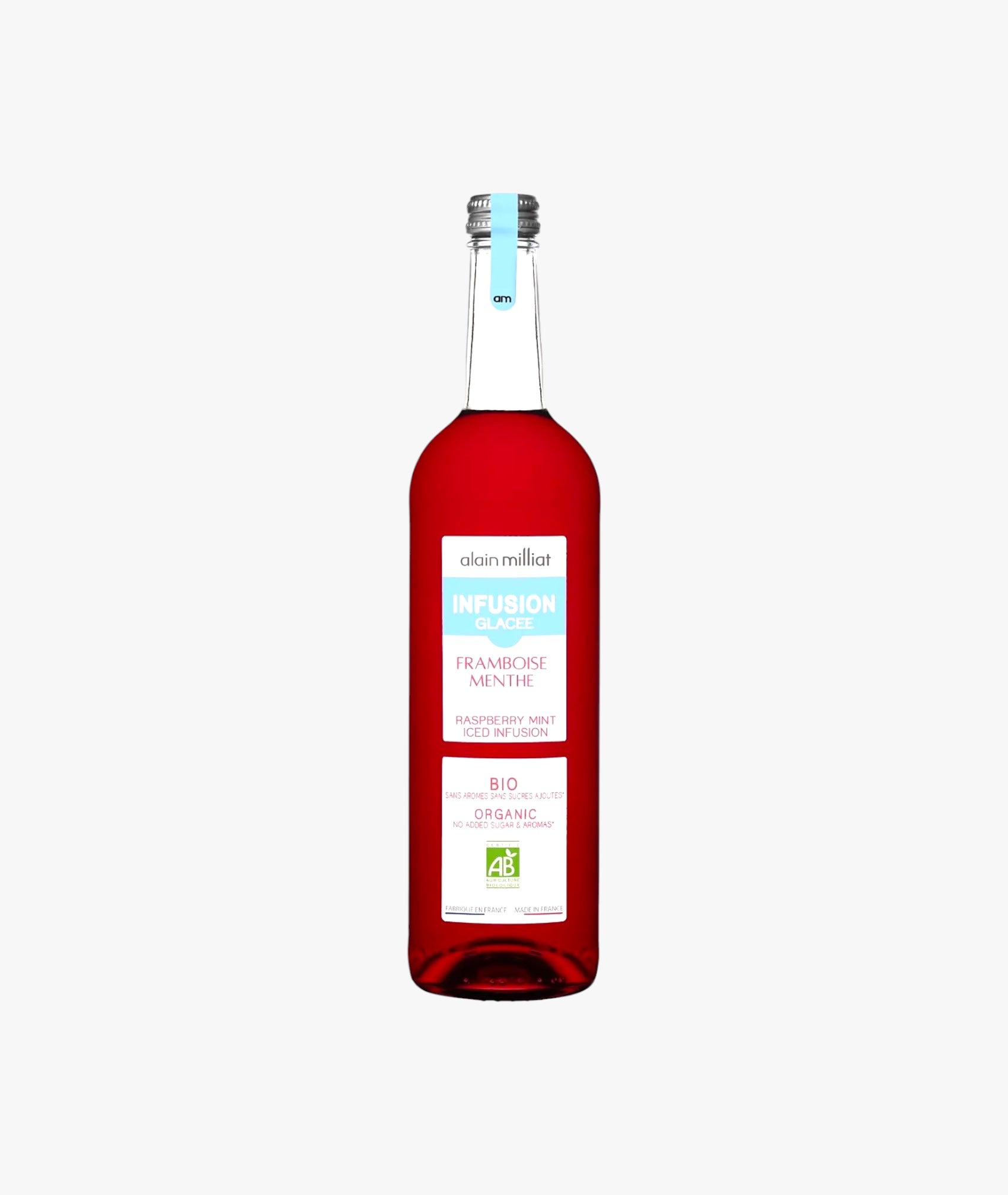 Infusion glacée framboise menthe