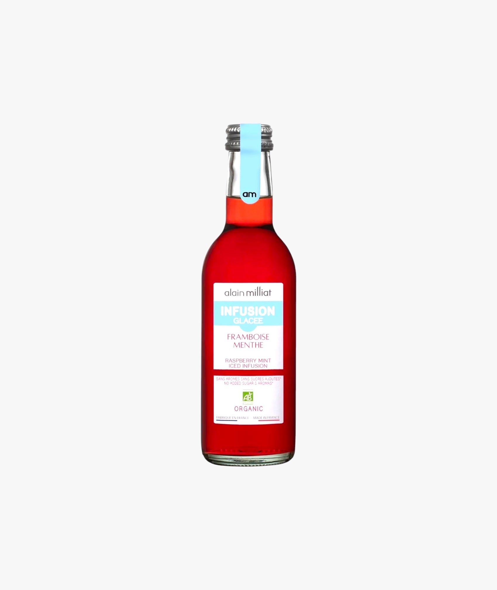 Infusion glacée framboise menthe