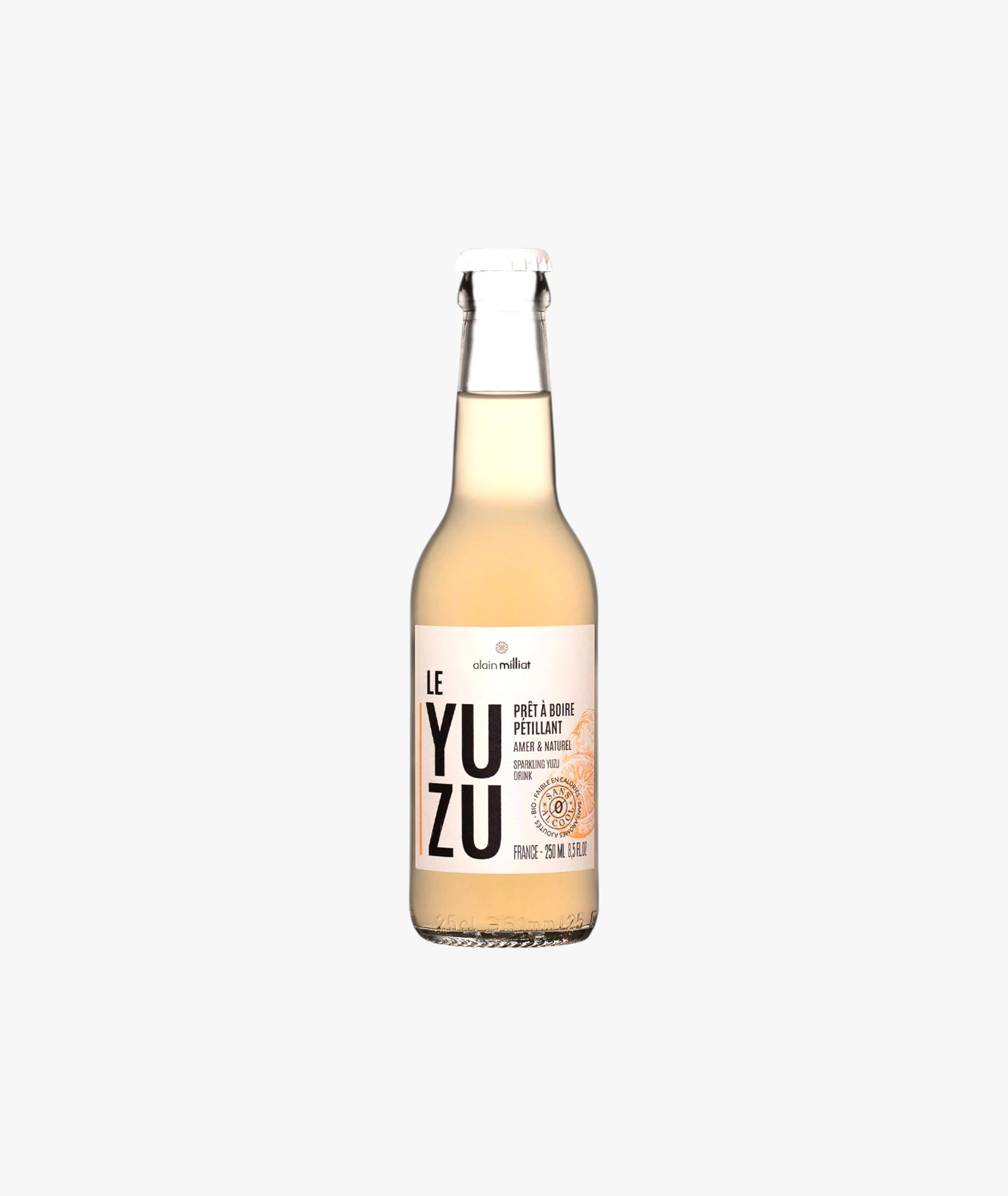 Boisson bio gazeuse au jus de yuzu et aux infusions de gentiane et de bergamote