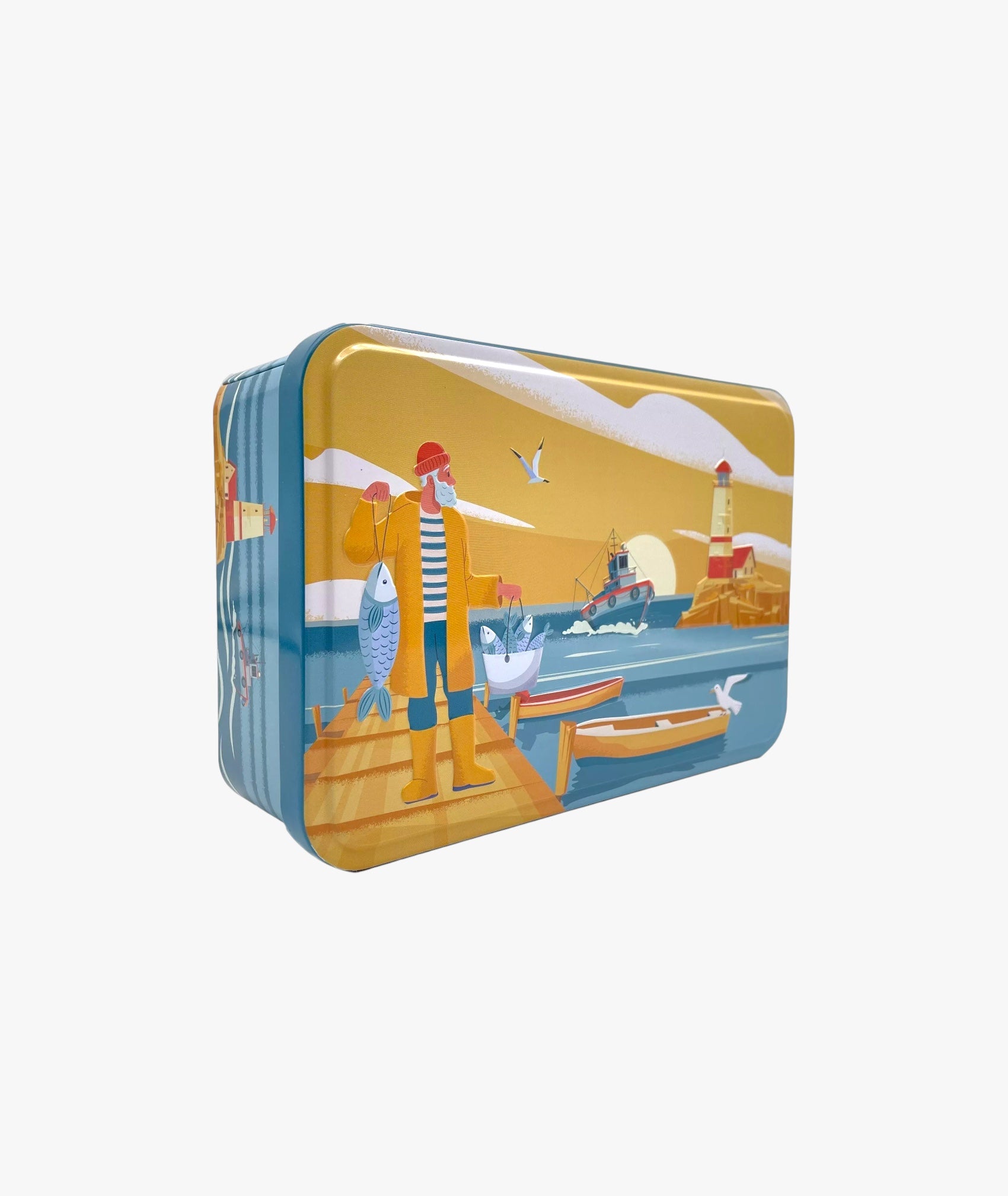 Assortment of plain biscuits and shortbread in a metal tin