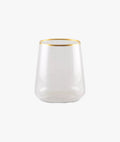 Gold-rimmed water glass