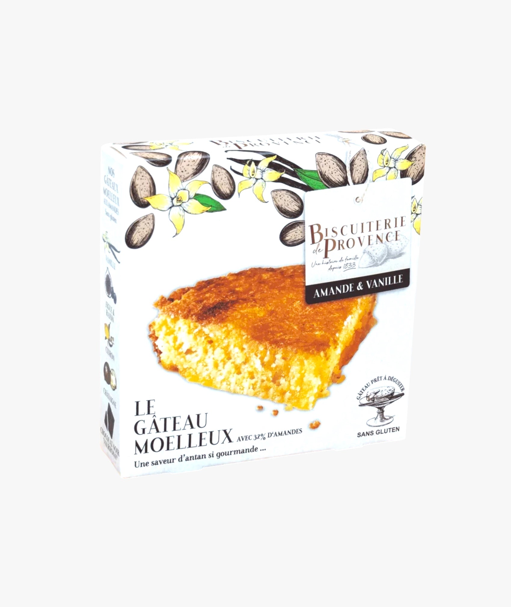 Gâteau moelleux amande et vanille - sans gluten