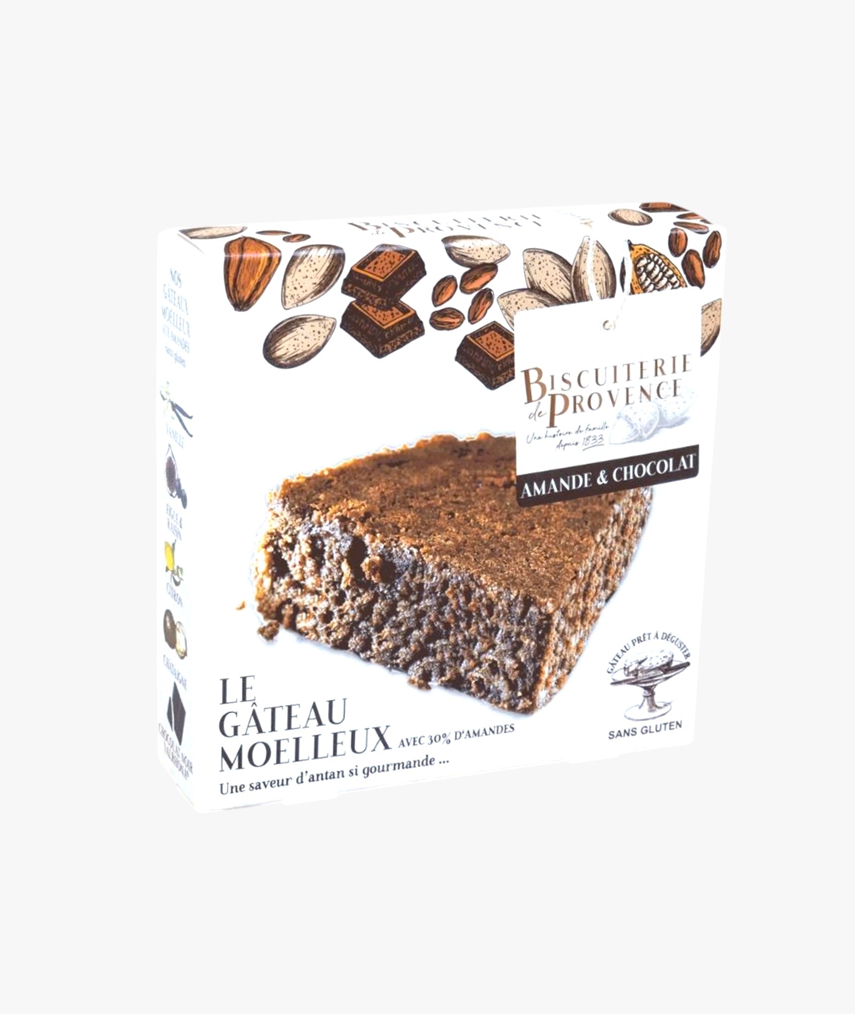 Gâteau moelleux amande et chocolat - sans gluten