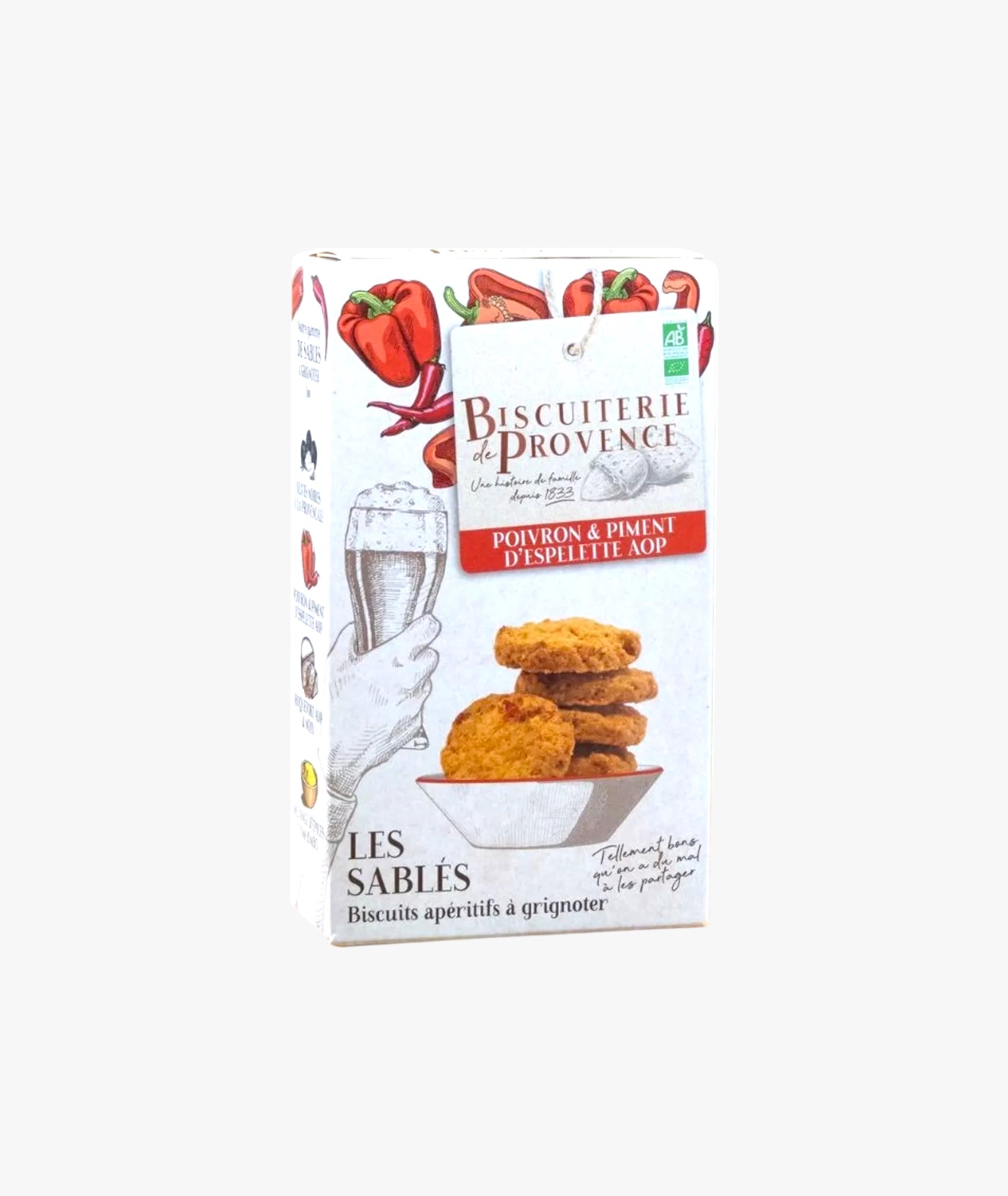 Sablés apéritif poivron et piment d'espelette AOP